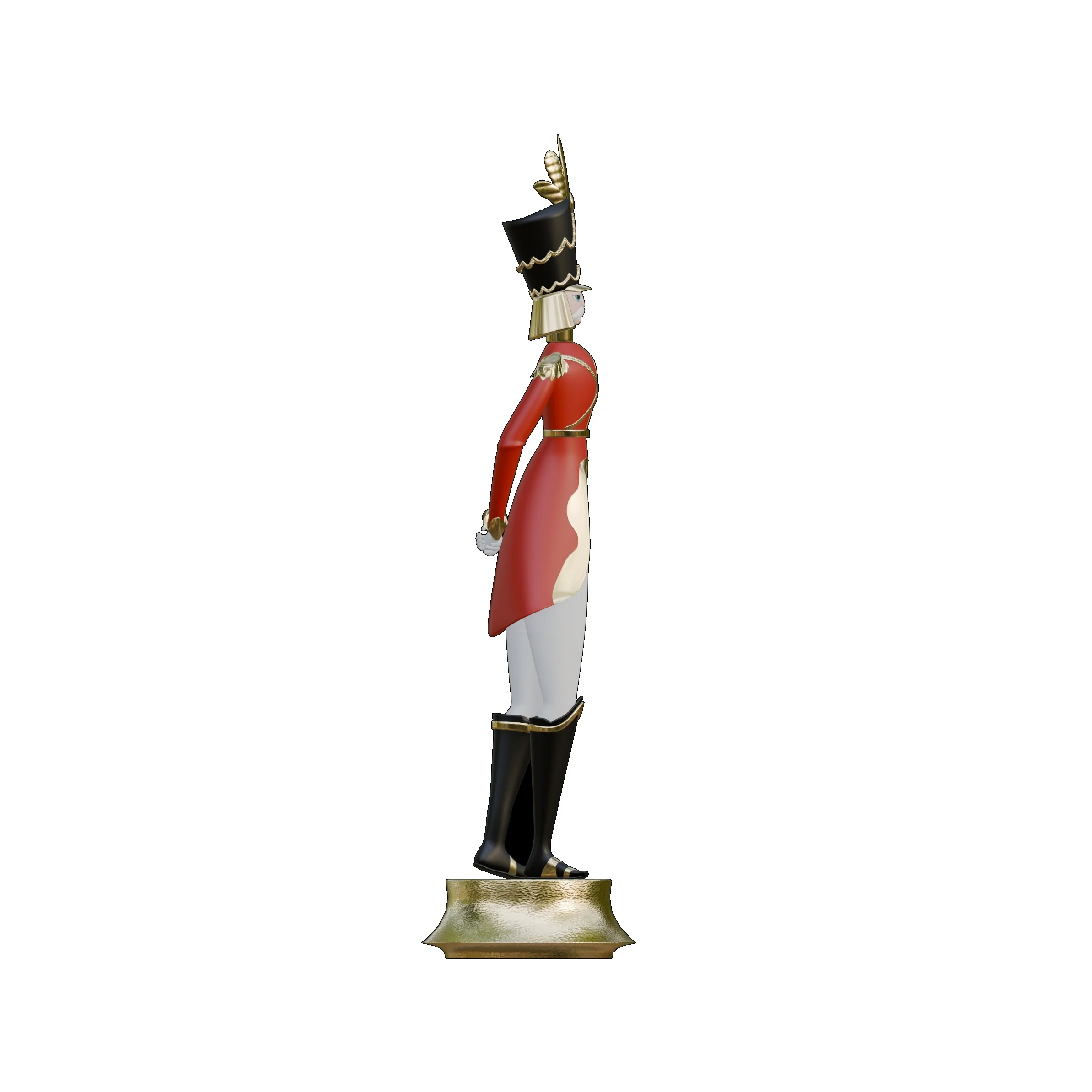 Large Fiberglass American Christmas Elongated Nutcracker Figure, 7.5' - Image 2