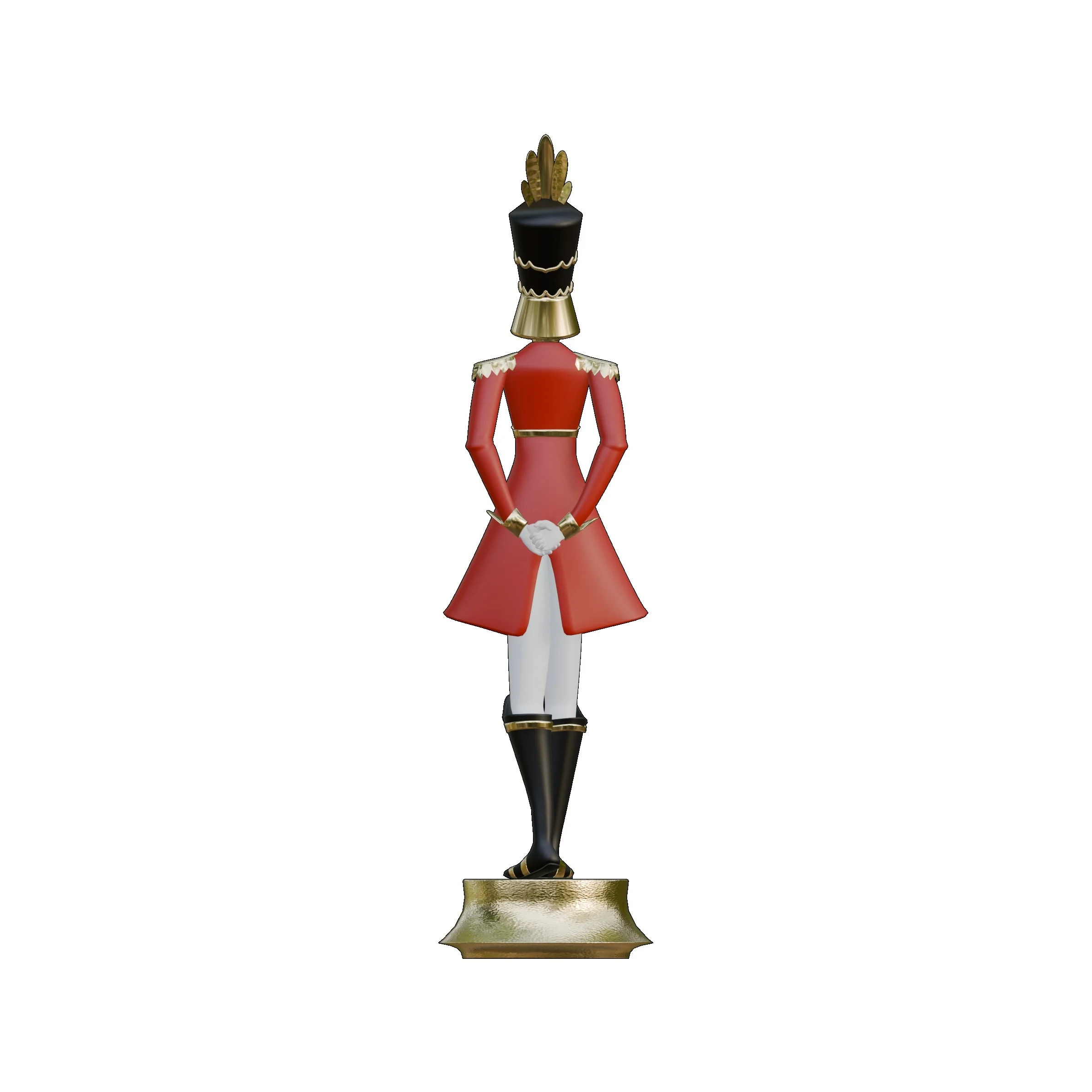 Large Fiberglass American Christmas Elongated Nutcracker Figure, 7.5' - Image 3