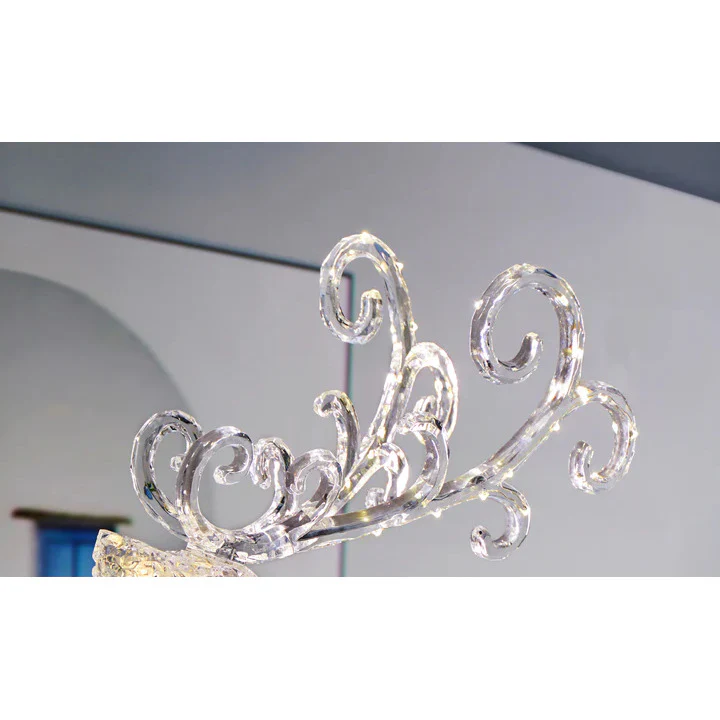 Large Ice Cube Deer W/String LED Figurine, 35" - Image 2