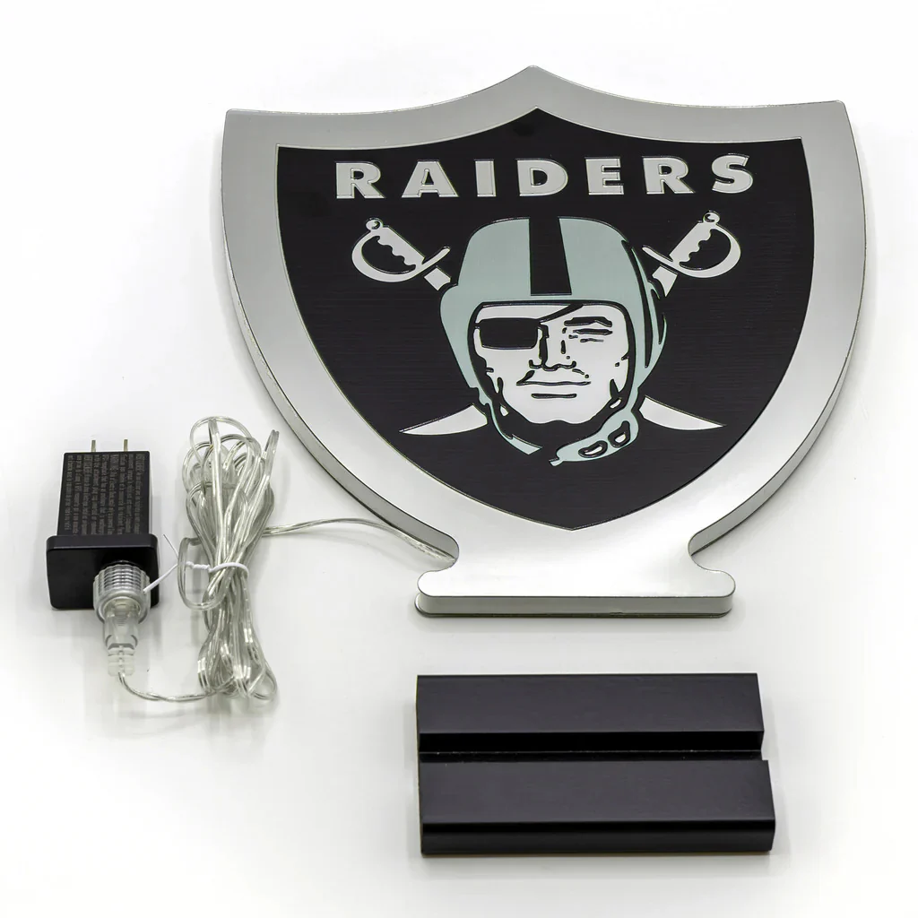 Las Vegas Raiders LED Infinity Logo Light, Acrylic, w/UL Plug, 12" - Image 6