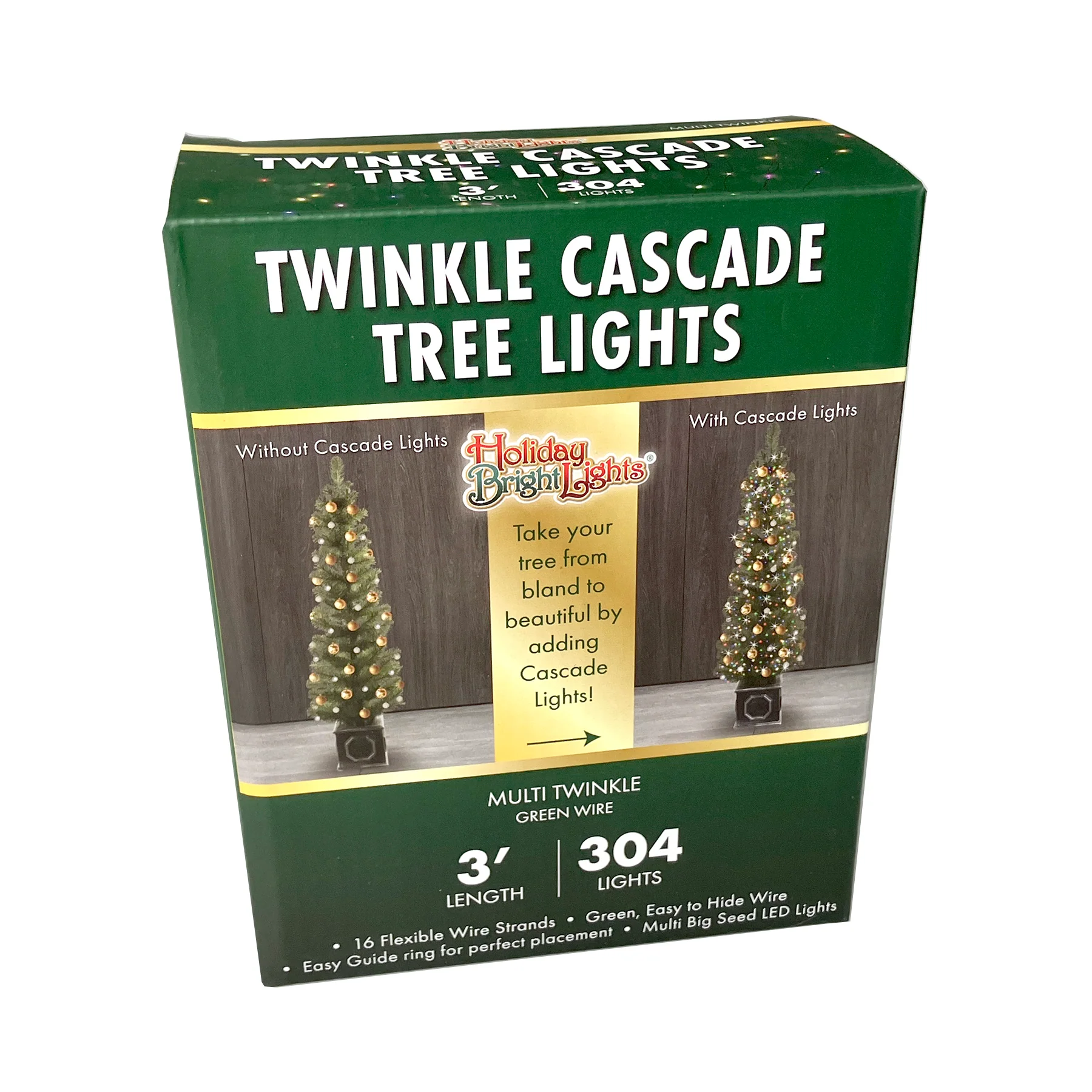 LED Cascade Tree Lights, 36" (Multicolor Twinkle)