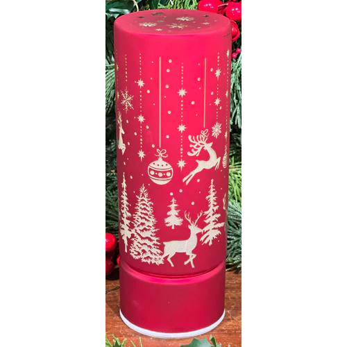 LED Christmas Lantern, 3.5 x 10" (Red) - Image 2