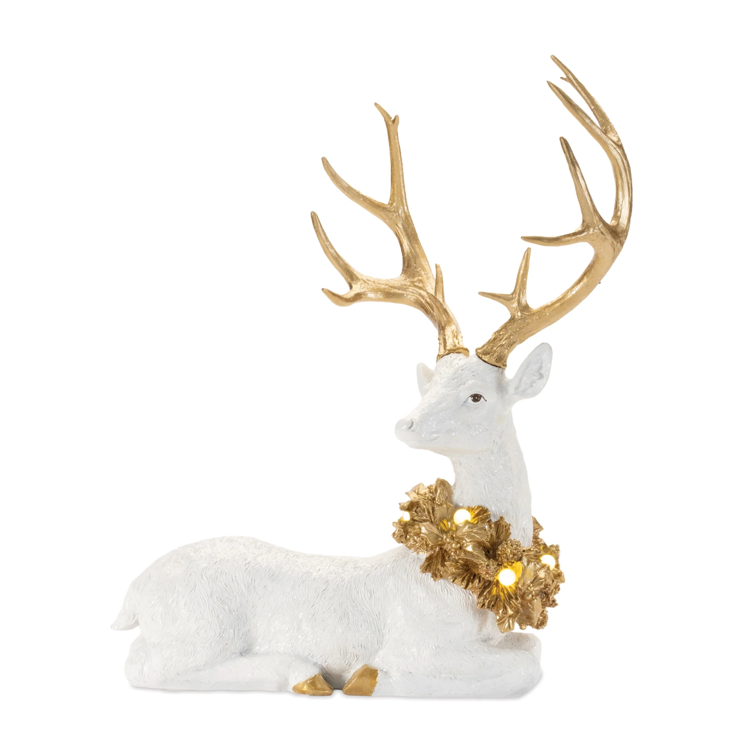 Resin LED White Deer Figurine, 20" (2 styles - sold individually) - Image 3