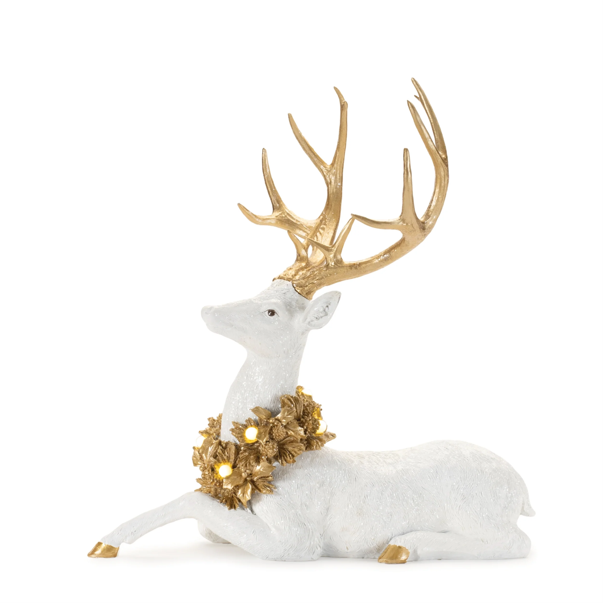 Resin LED White Deer Figurine, 20" (2 styles - sold individually) - Image 4