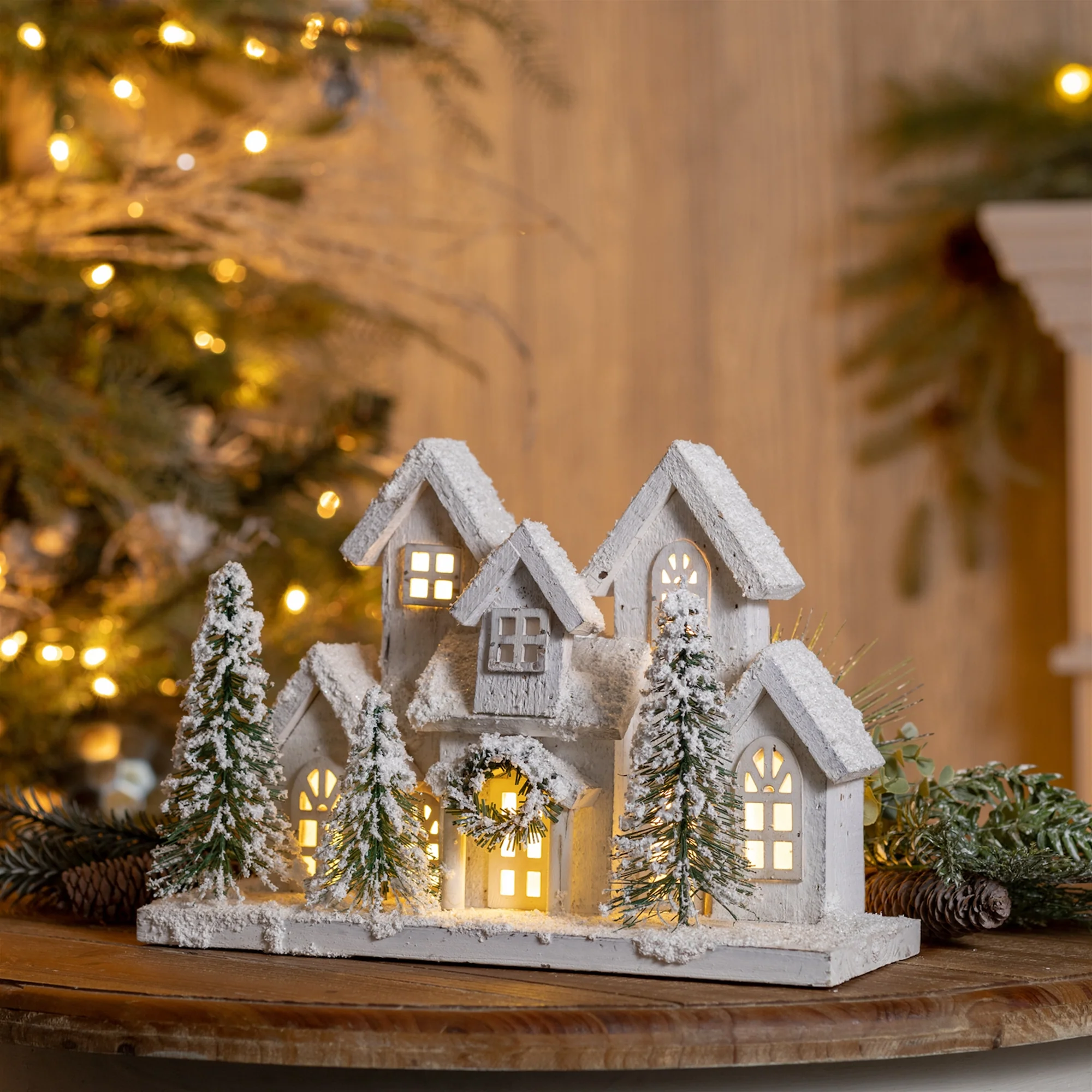Wood LED House, 12.5"L x 8"H - Image 2