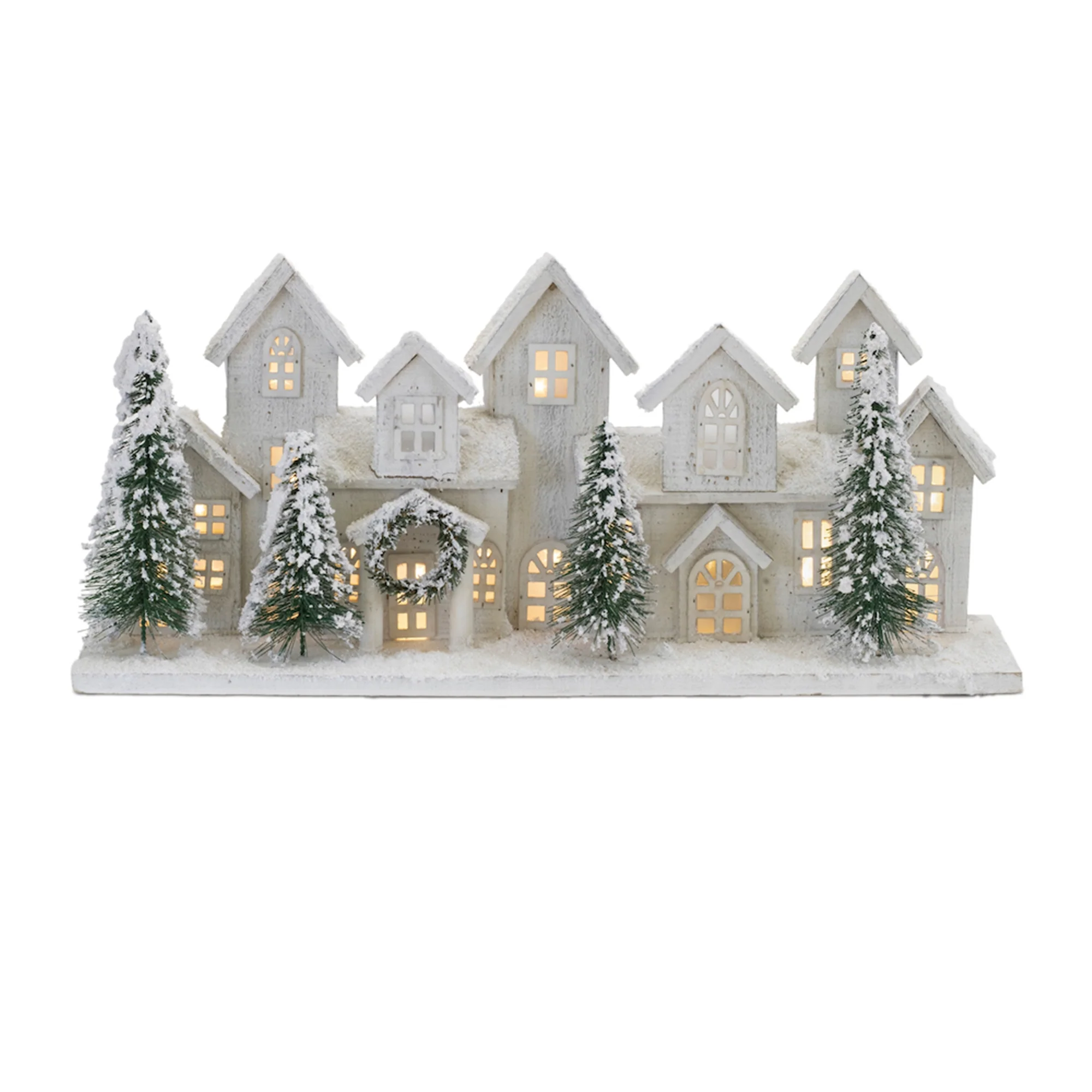 Wood PVC LED Houses, 23"L x 10"H