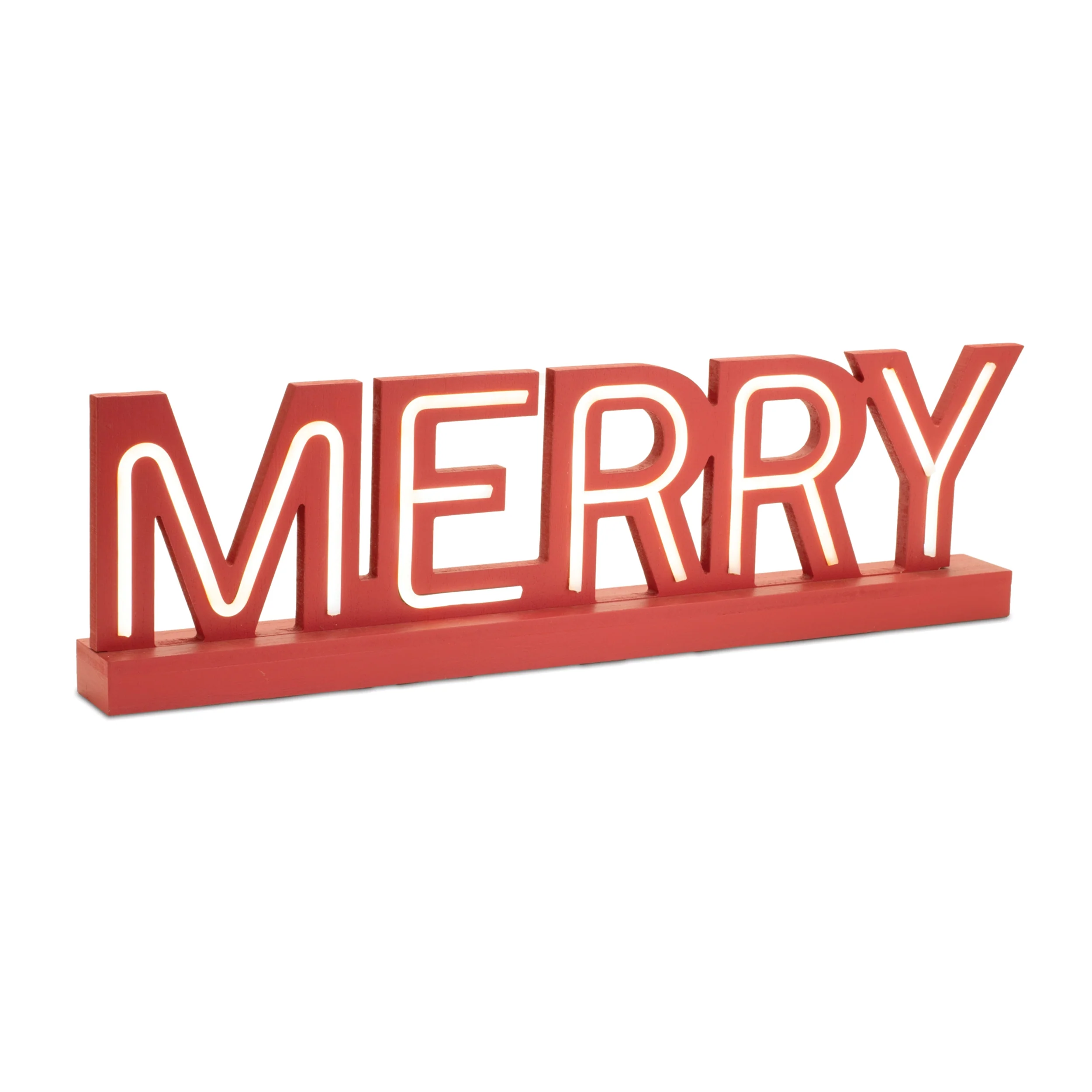 LED Joy and Merry Signs, 13.5" - 24" (Set of 2) - Image 2