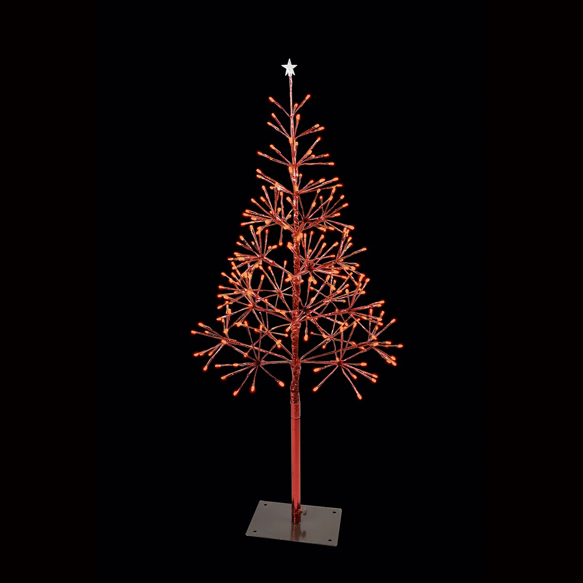 LED Shimmering Tree, 240 Lights, 3.5' (Red Twinkle)
