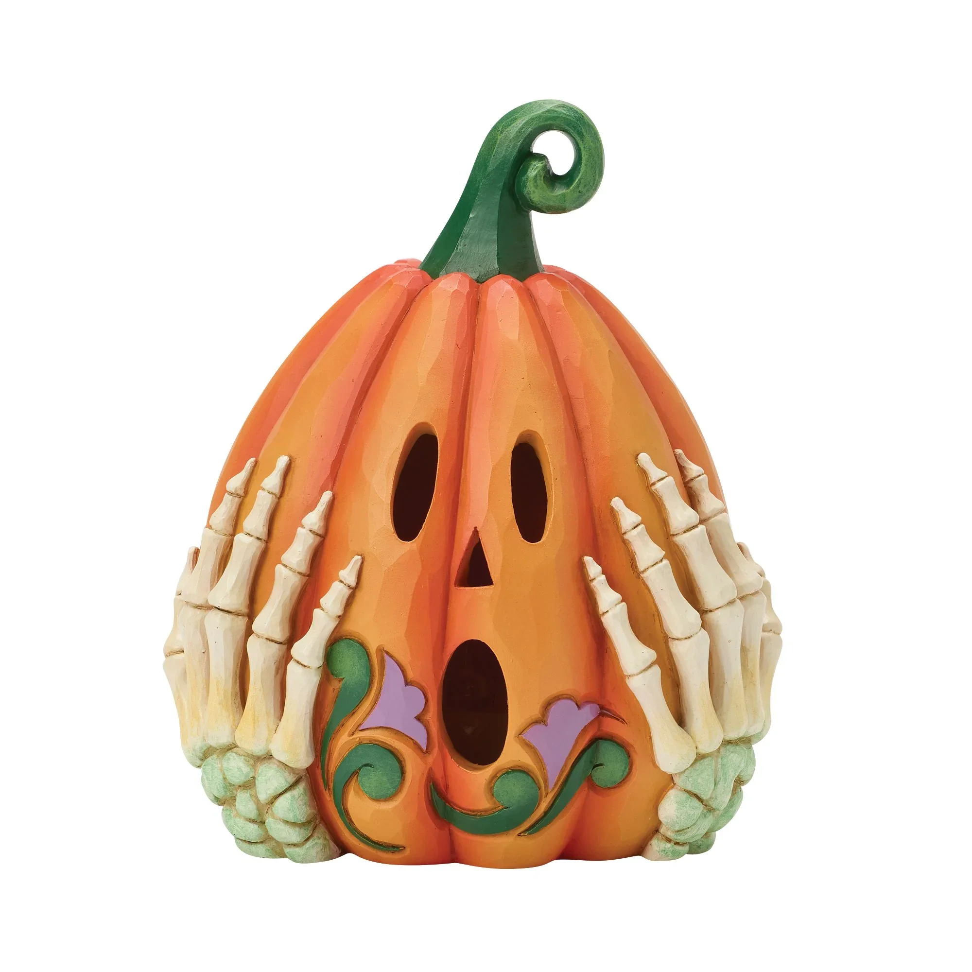 LED Skeleton Jack-o-lantern Figurine, 5.12" - Image 2