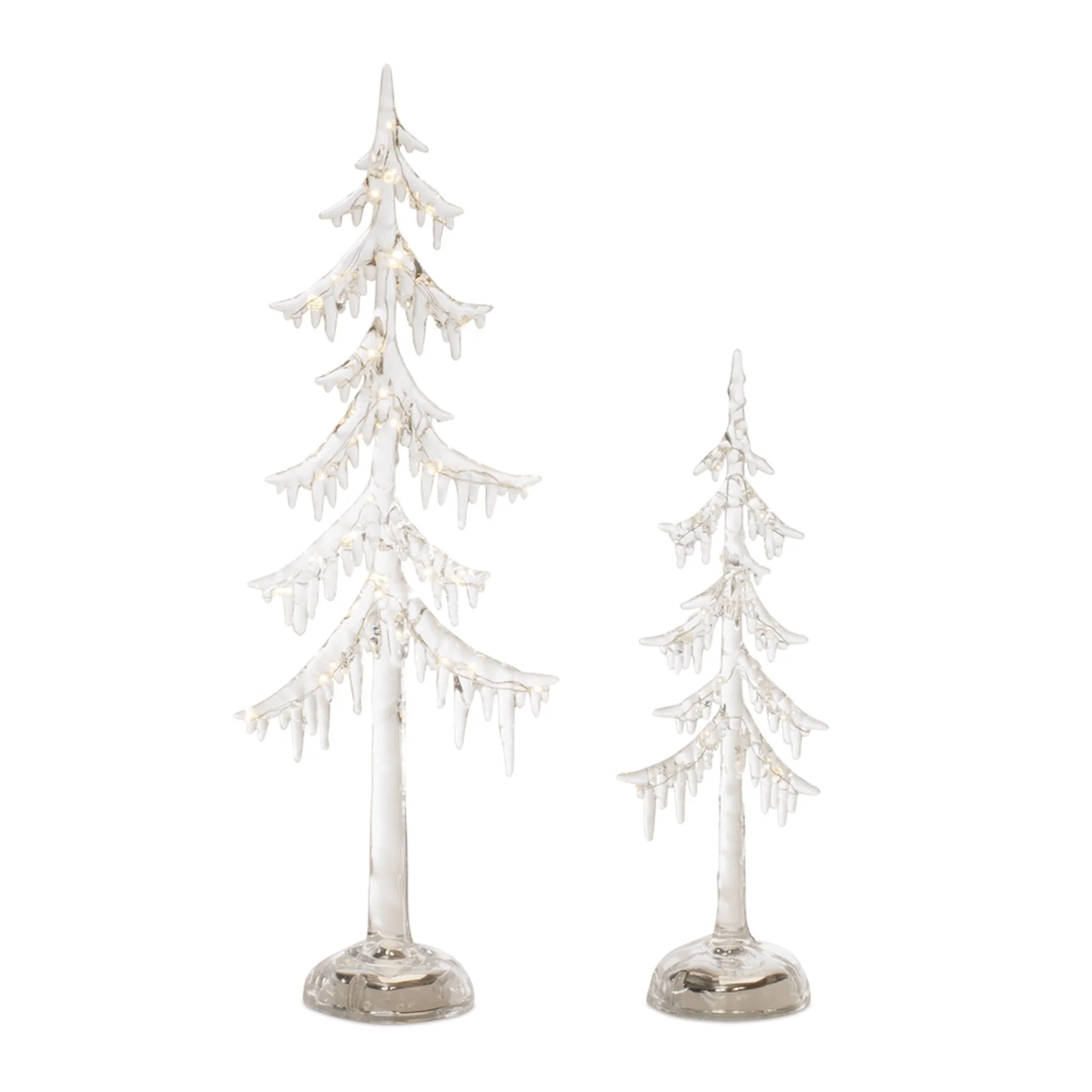Acrylic LED Trees, 12 - 18" (Set of 2)