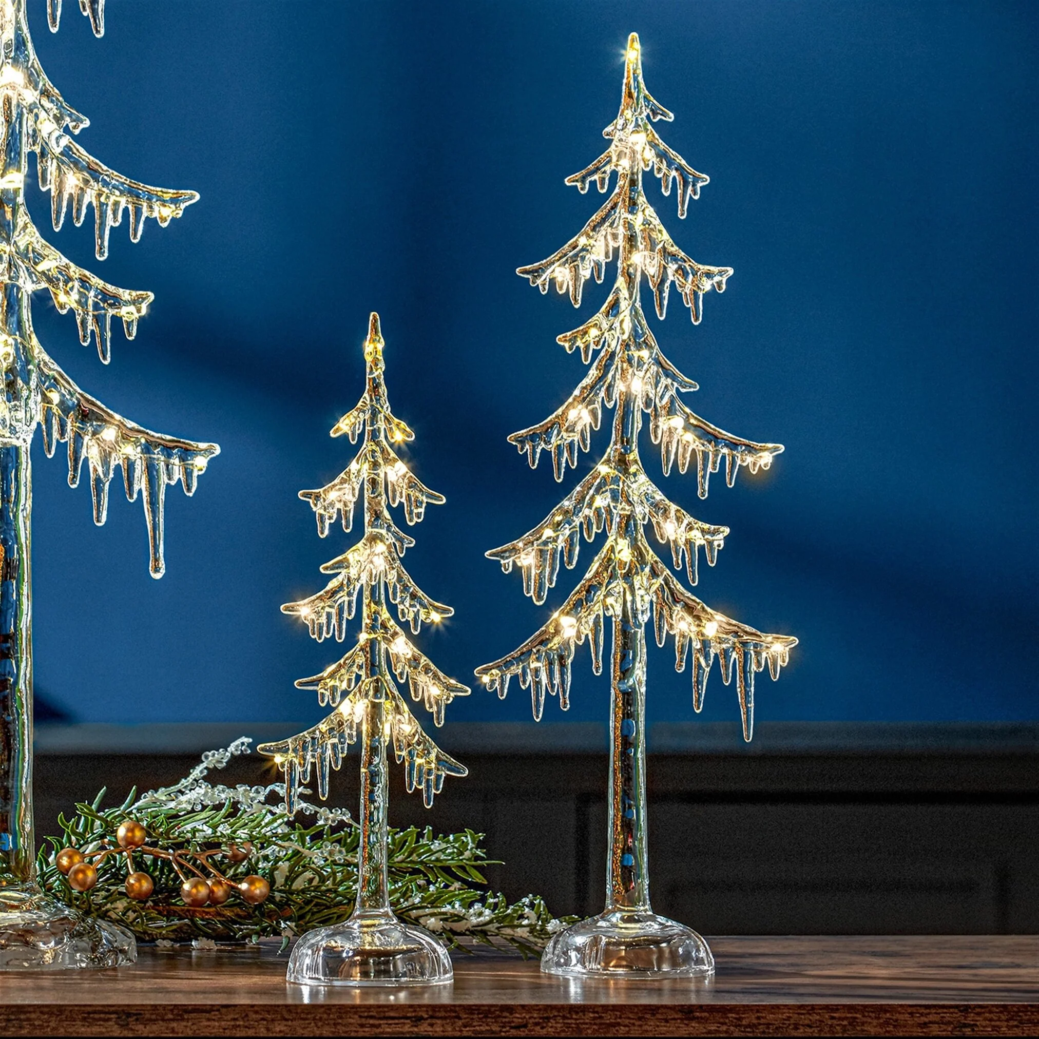 Acrylic LED Trees, 12 - 18" (Set of 2) - Image 2