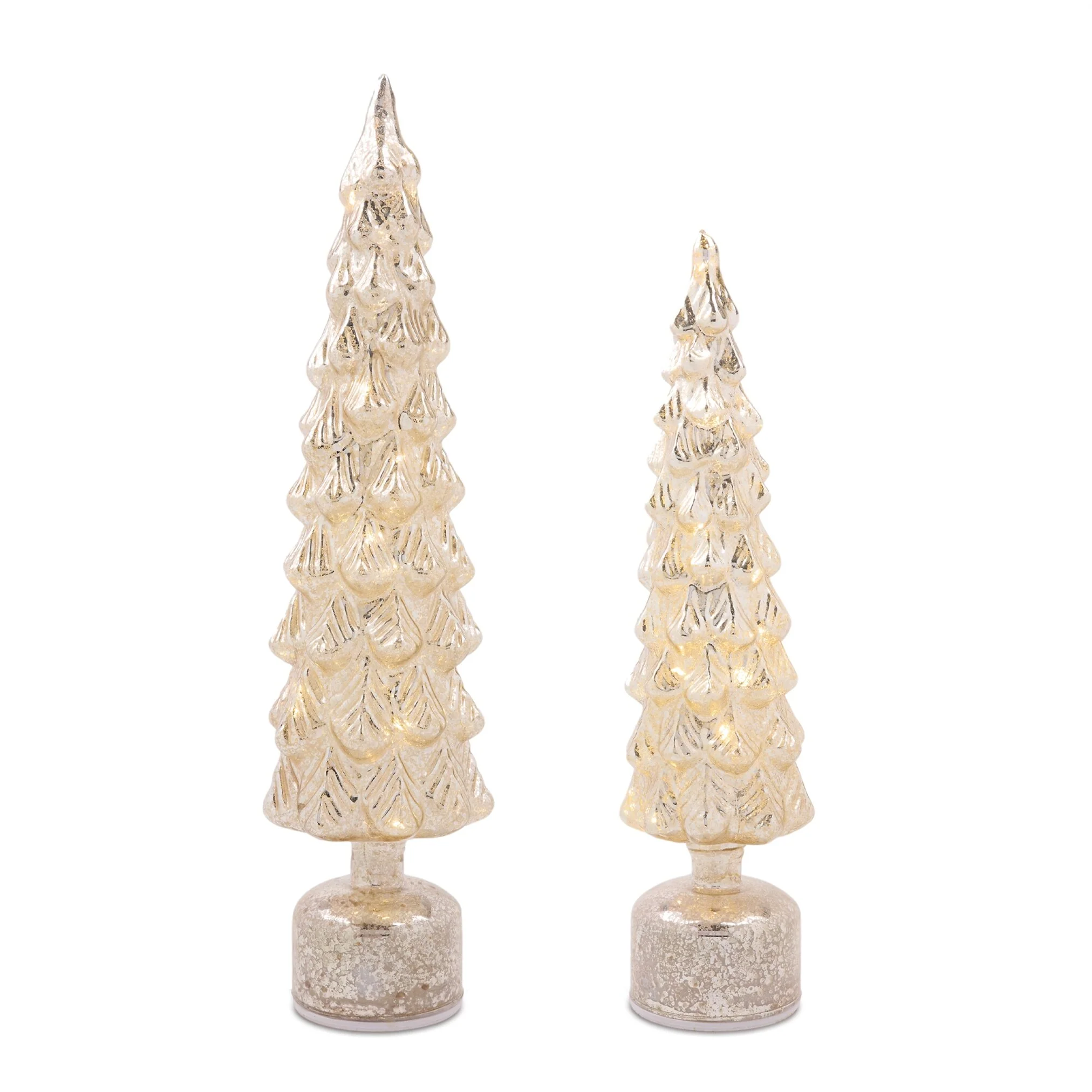 Glass LED Trees (Set of 2), 16"-19"