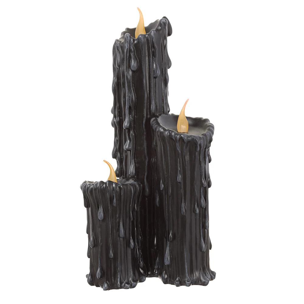 Lighted Battery Operated Faux Candles, 17.75" (Black) - Image 3