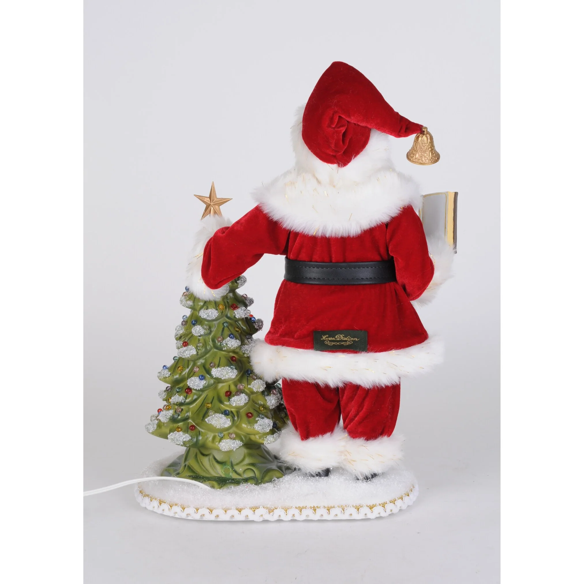 Lighted Christmas Eve Reverence Santa Figurine, 18" - Image 2
