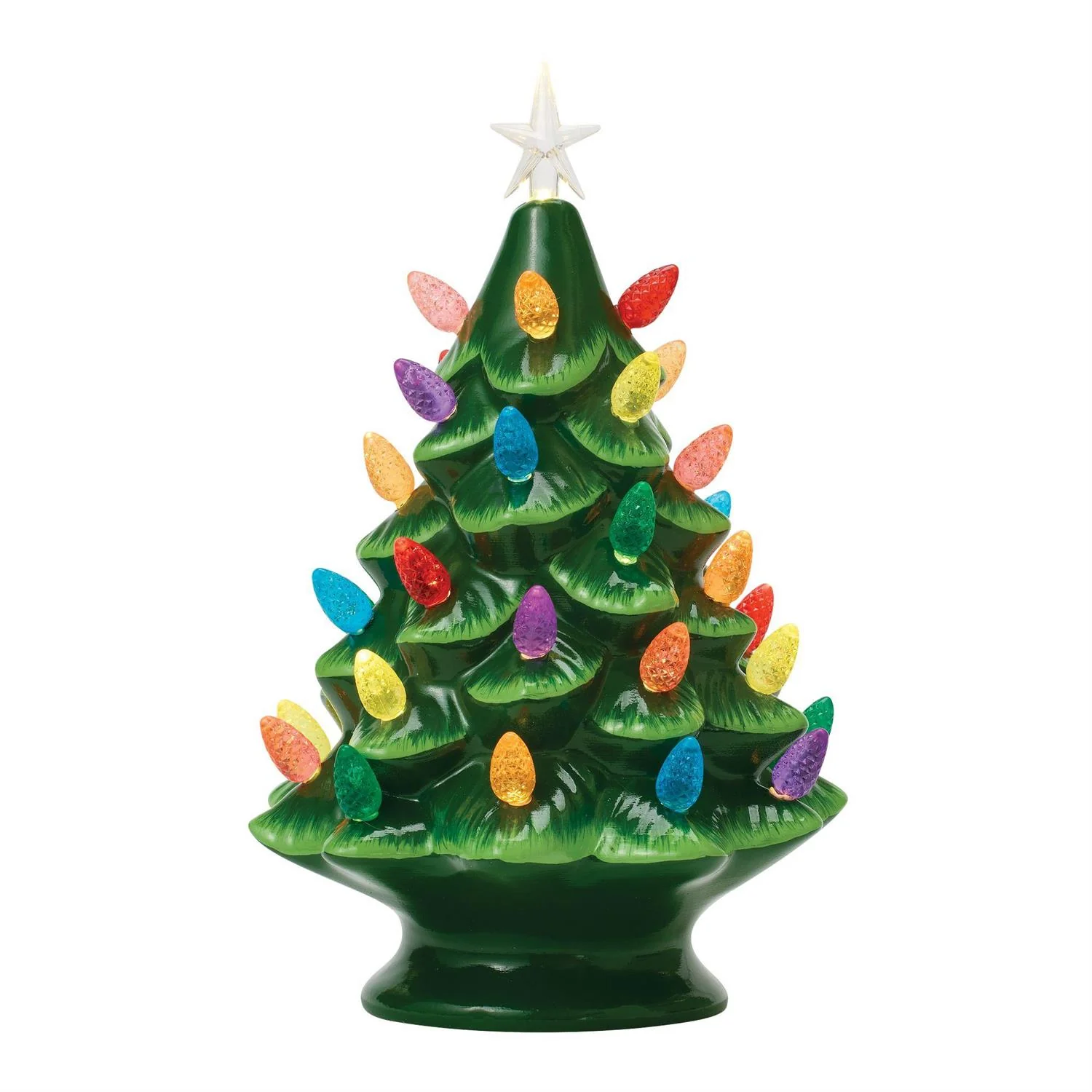 Lighted Christmas Tree Figurine, 13"