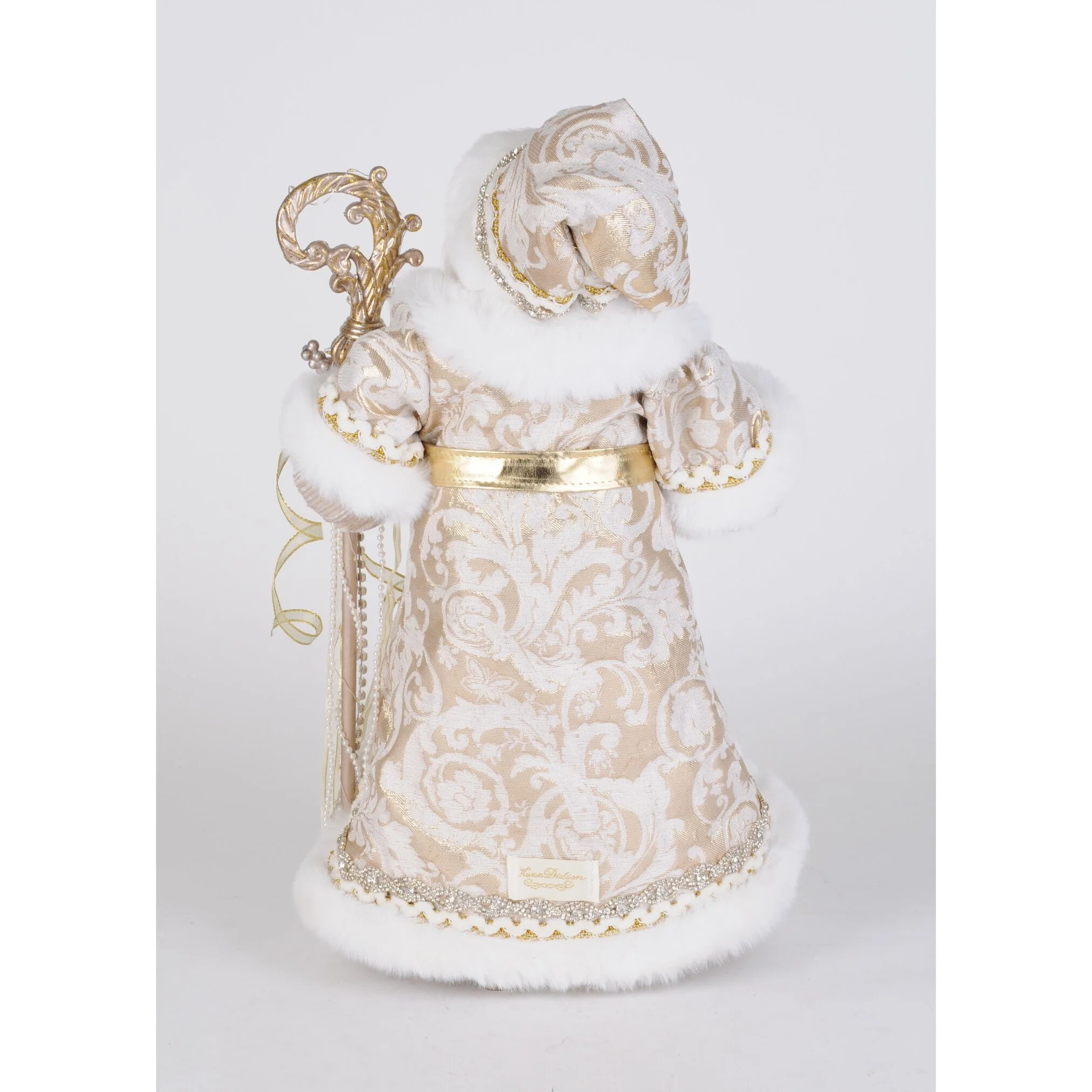 Lighted Gold Royale Santa Figurine, 21" - Image 2