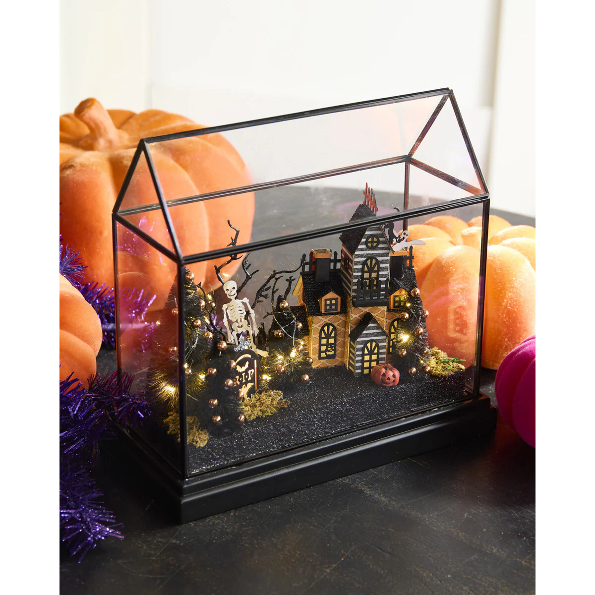 Lighted Halloween Terrarium, 12.75" - Image 2