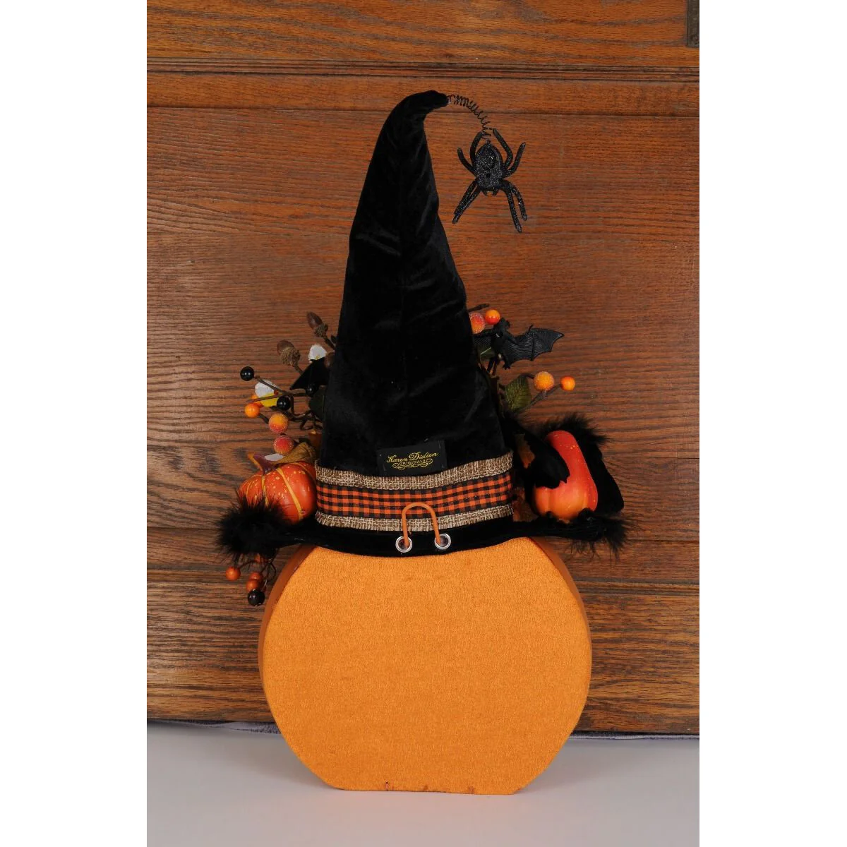 Lighted "Happy Halloween" Pumpkin W/D Hanger, 22" - Image 2