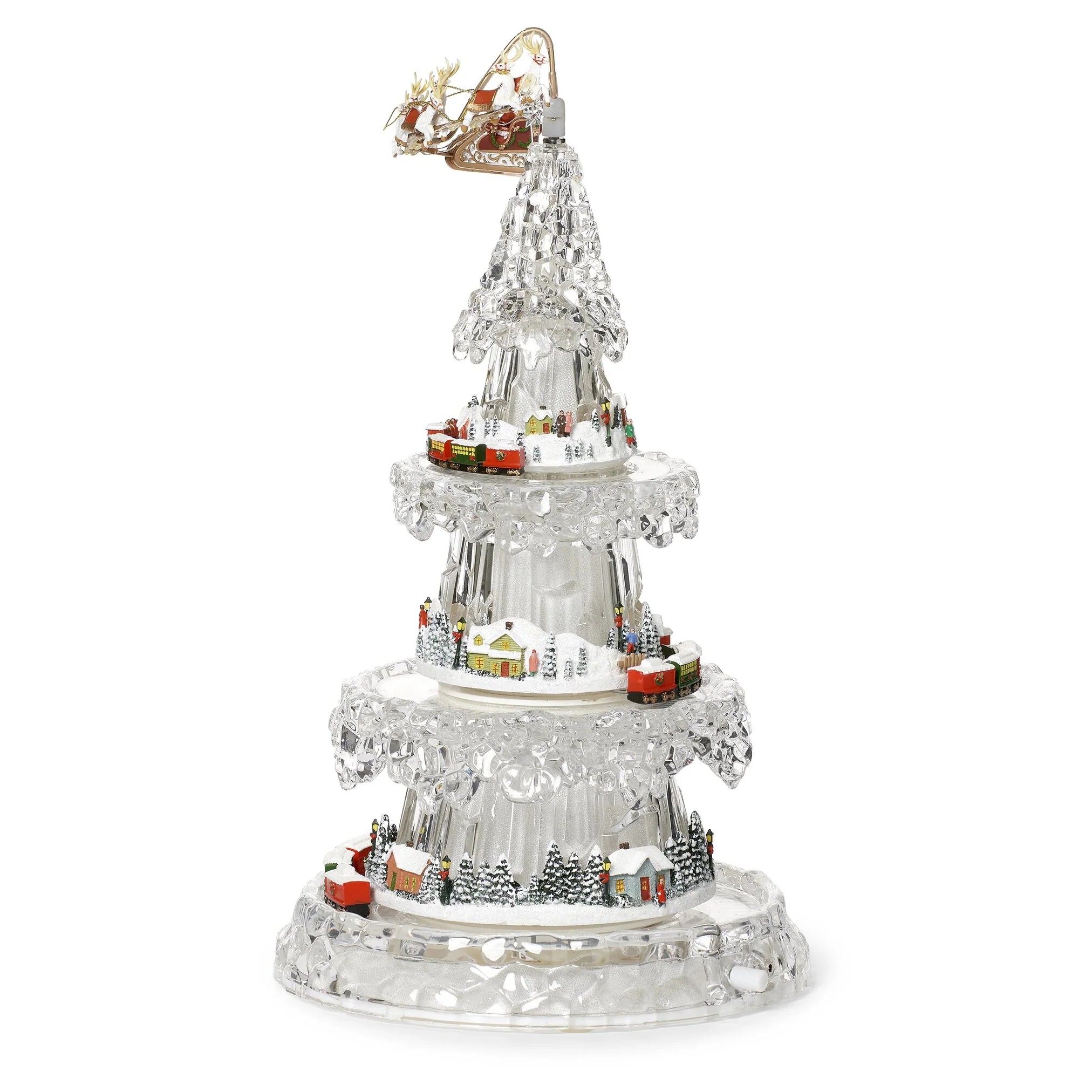 Lighted Musical 4-Layer Merry Christmas Tabletop Decoration, 18.5" - Image 3