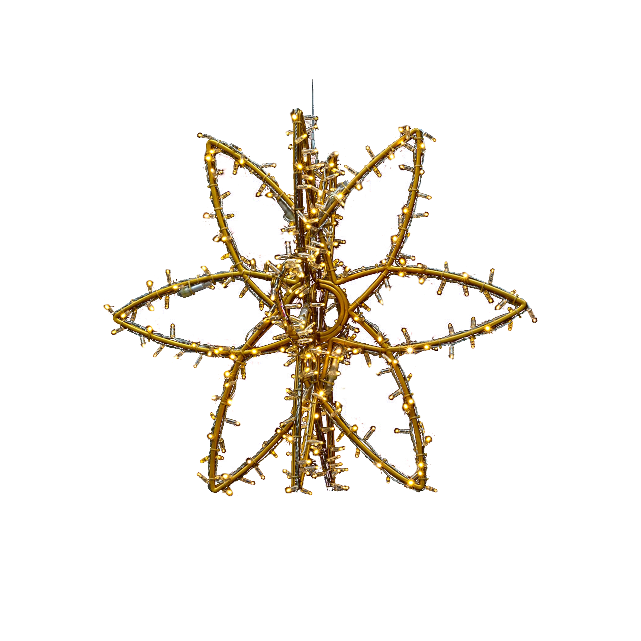 Large Gold Brilliant Stardust Tripod, LED Lit (Warm White), 3'3"