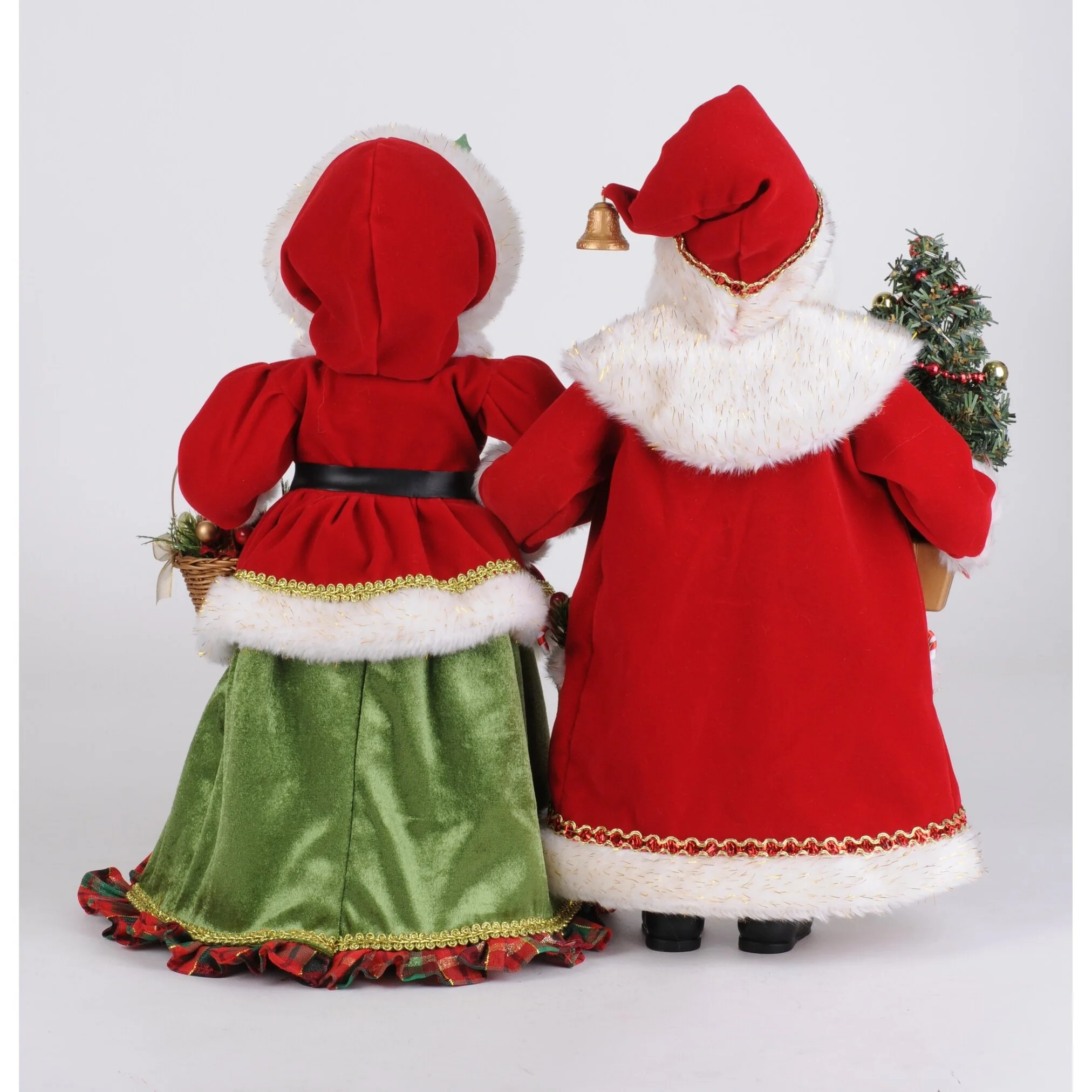 Lighted Strolling Mr. & Mrs. Claus Figurines, 17" (Set of 2) - Image 2