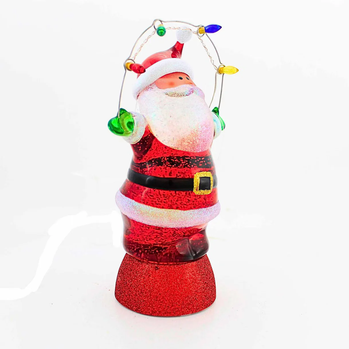 Lighted Swirling Santa w/ Lights, 9" - Image 3