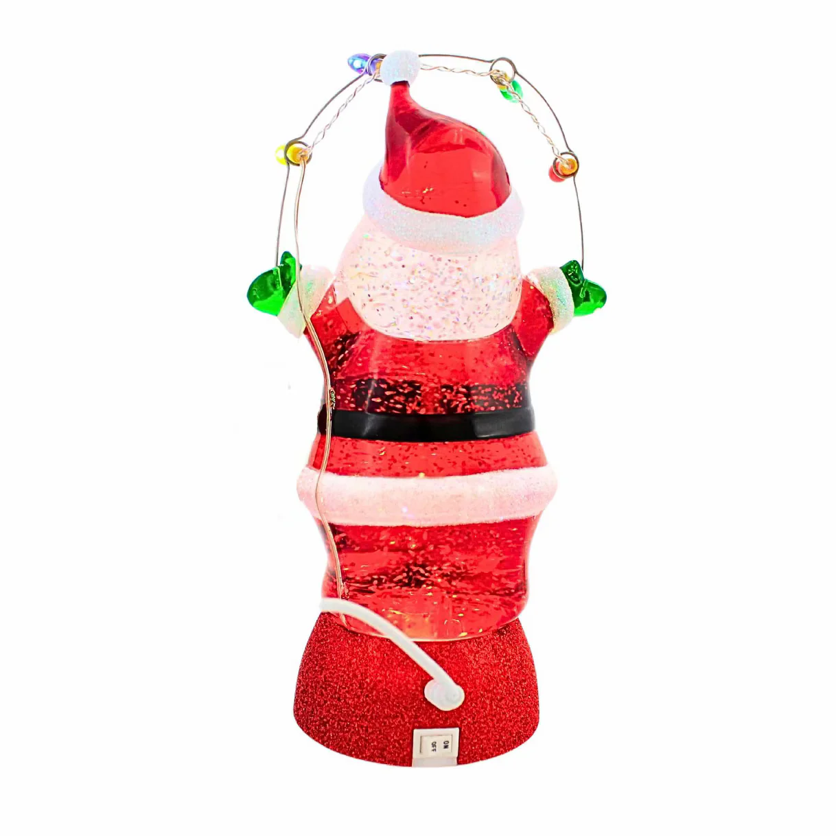 Lighted Swirling Santa w/ Lights, 9" - Image 4