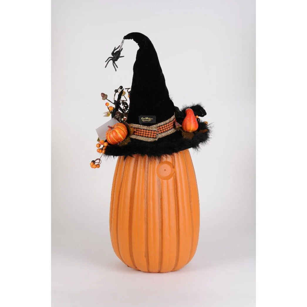 Lighted Tall Fiber Optic Pumpkin Figurine, 31" - Image 3