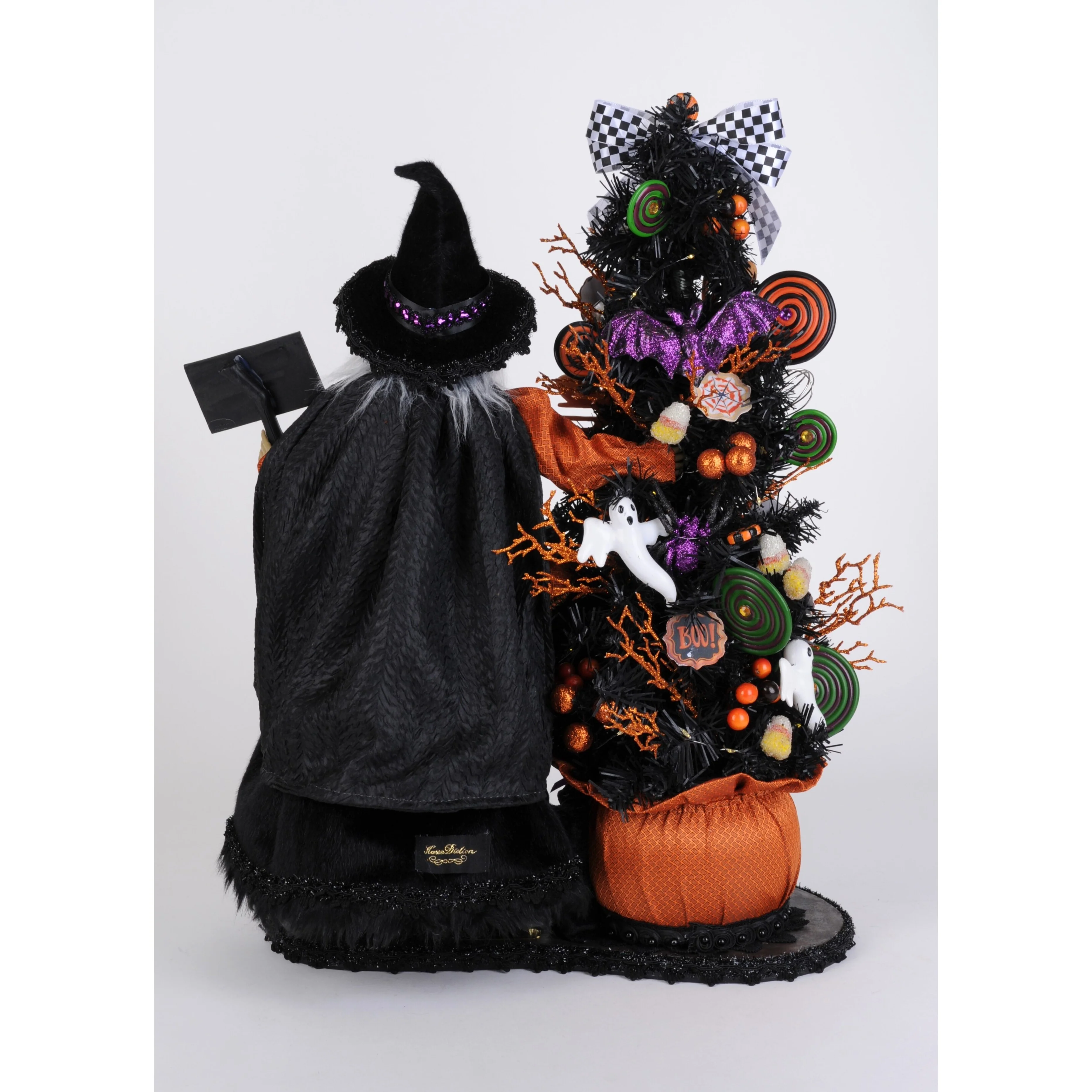 Lighted Tricks or Treats Kitchen Witch Figurine, 23" - Image 2