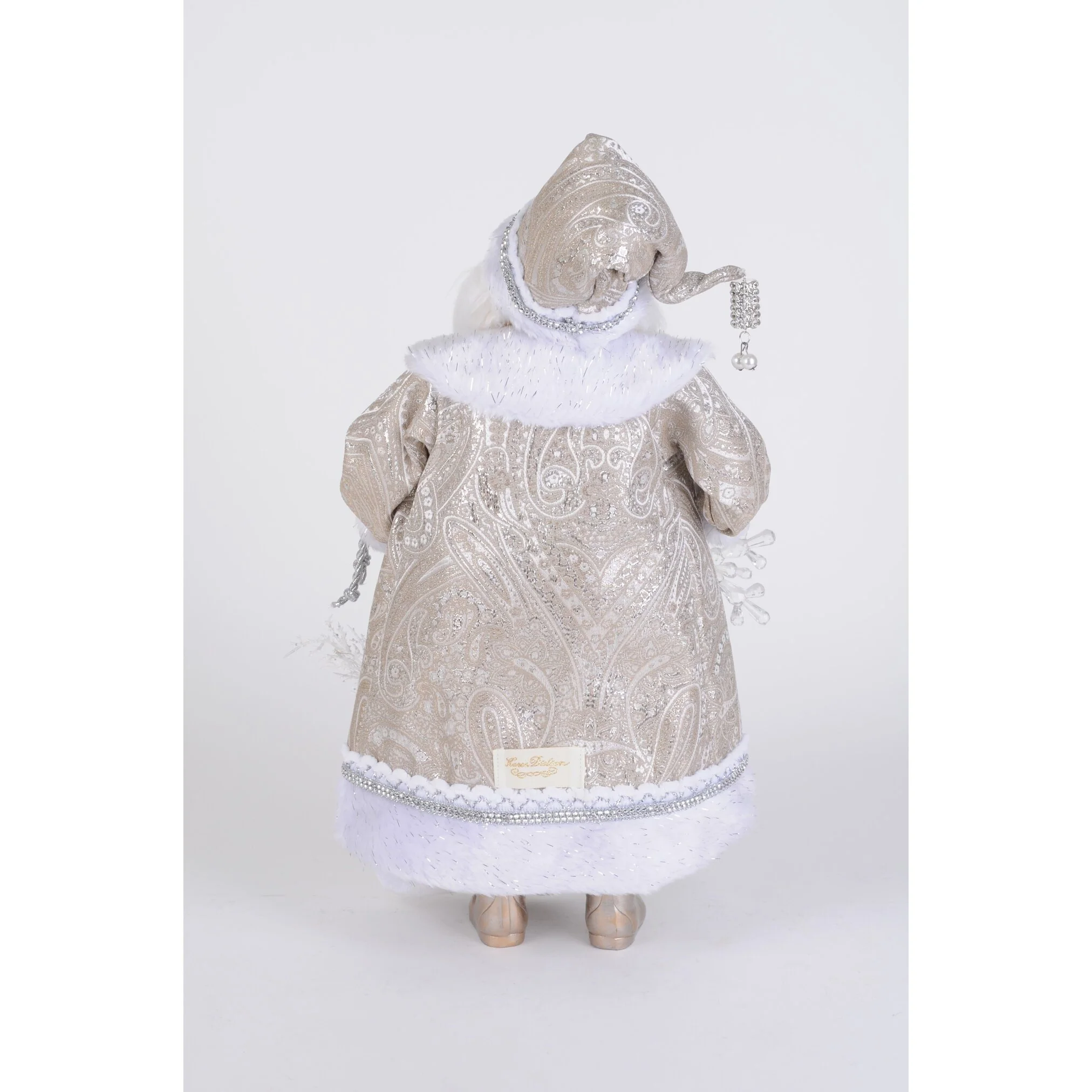 Lighted White Christmas Santa Figurine, 19" - Image 2