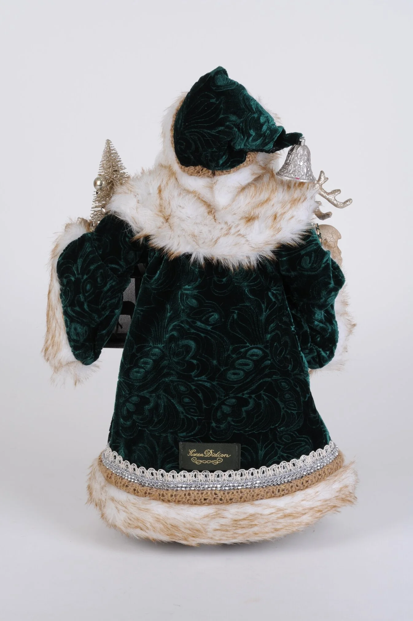 Lighted Woodland Emerald Santa Figurine, 17" - Image 2