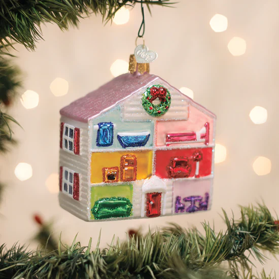 Lovely Doll House Ornament, 3.5"