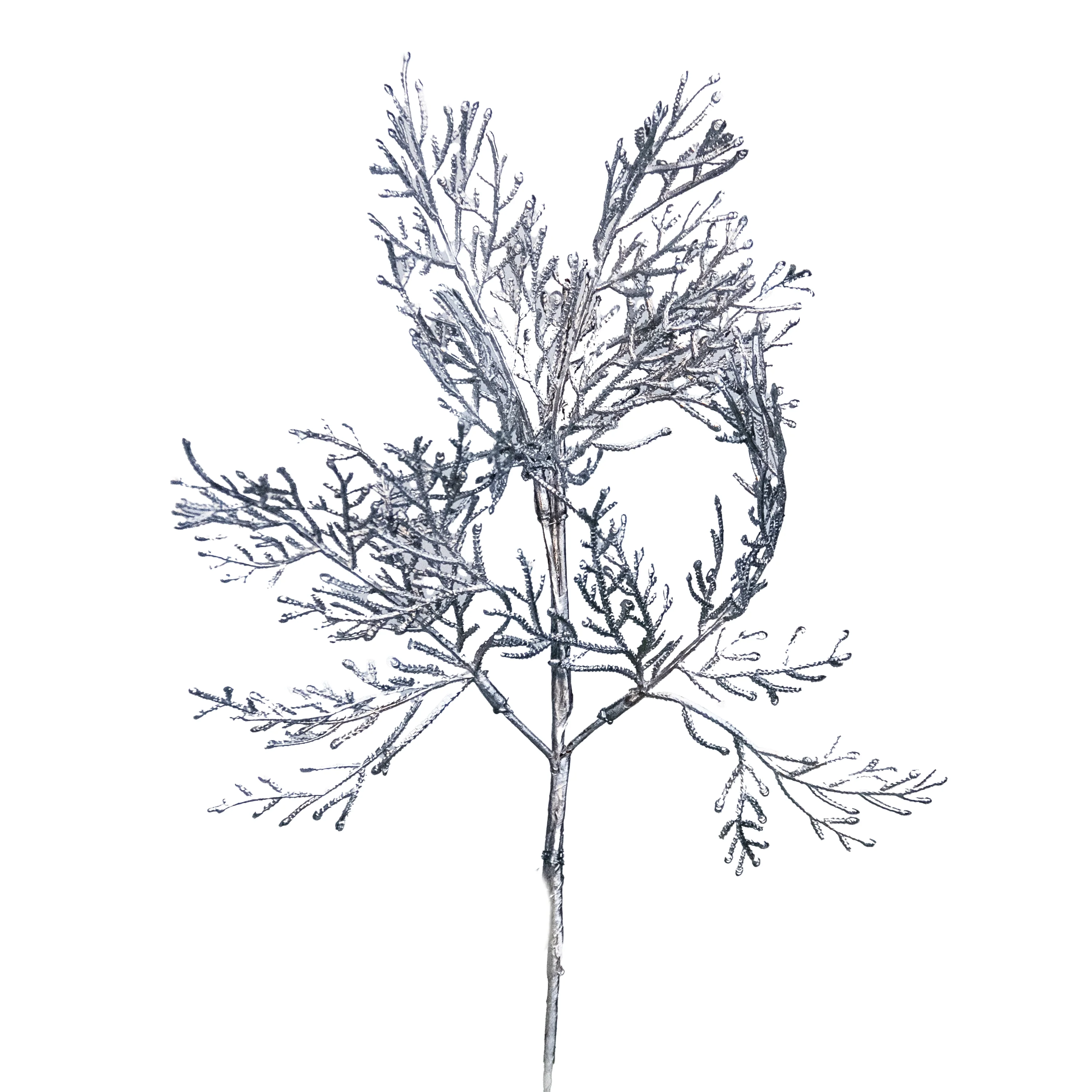Lycopodium Floral Pick, Silver, 16"
