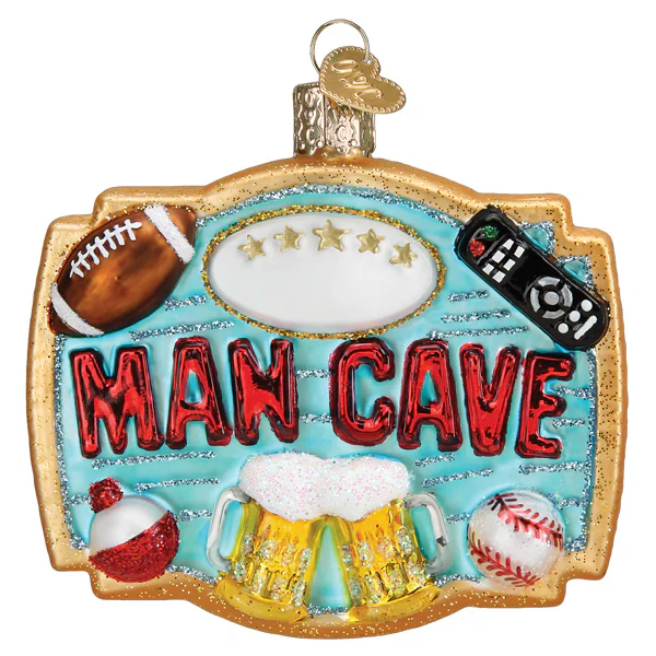 Man Cave Glass Ornament - Image 2