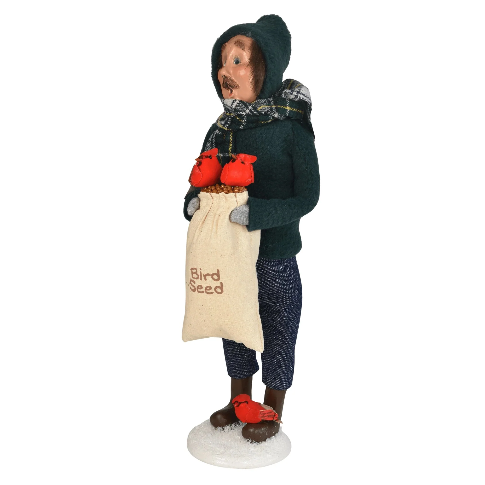Man w/ Cardinals Caroler Figurine, 13" - Image 4