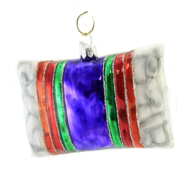 Marshmallows Glass Bag Ornament, 4" - Image 2