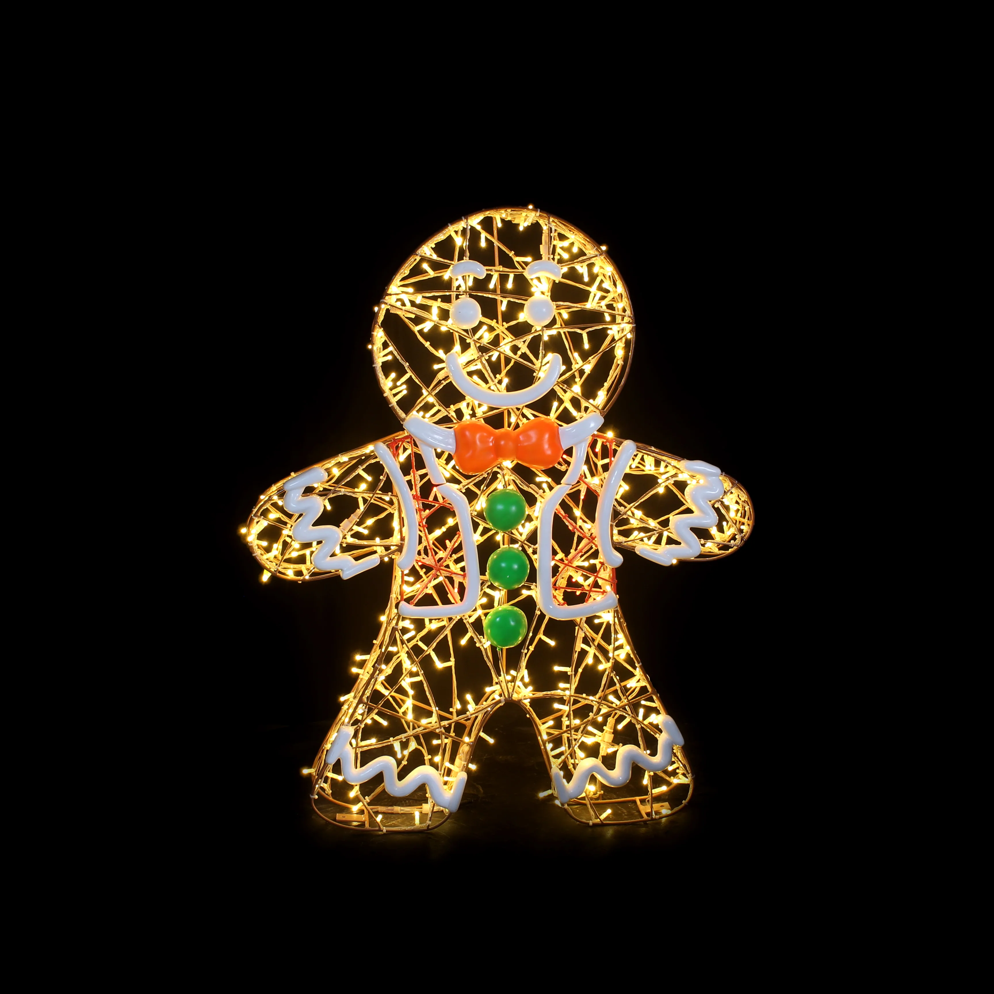 Large Matthew Gingerbread Figure w/Fiberglass, LED Lit, 57"