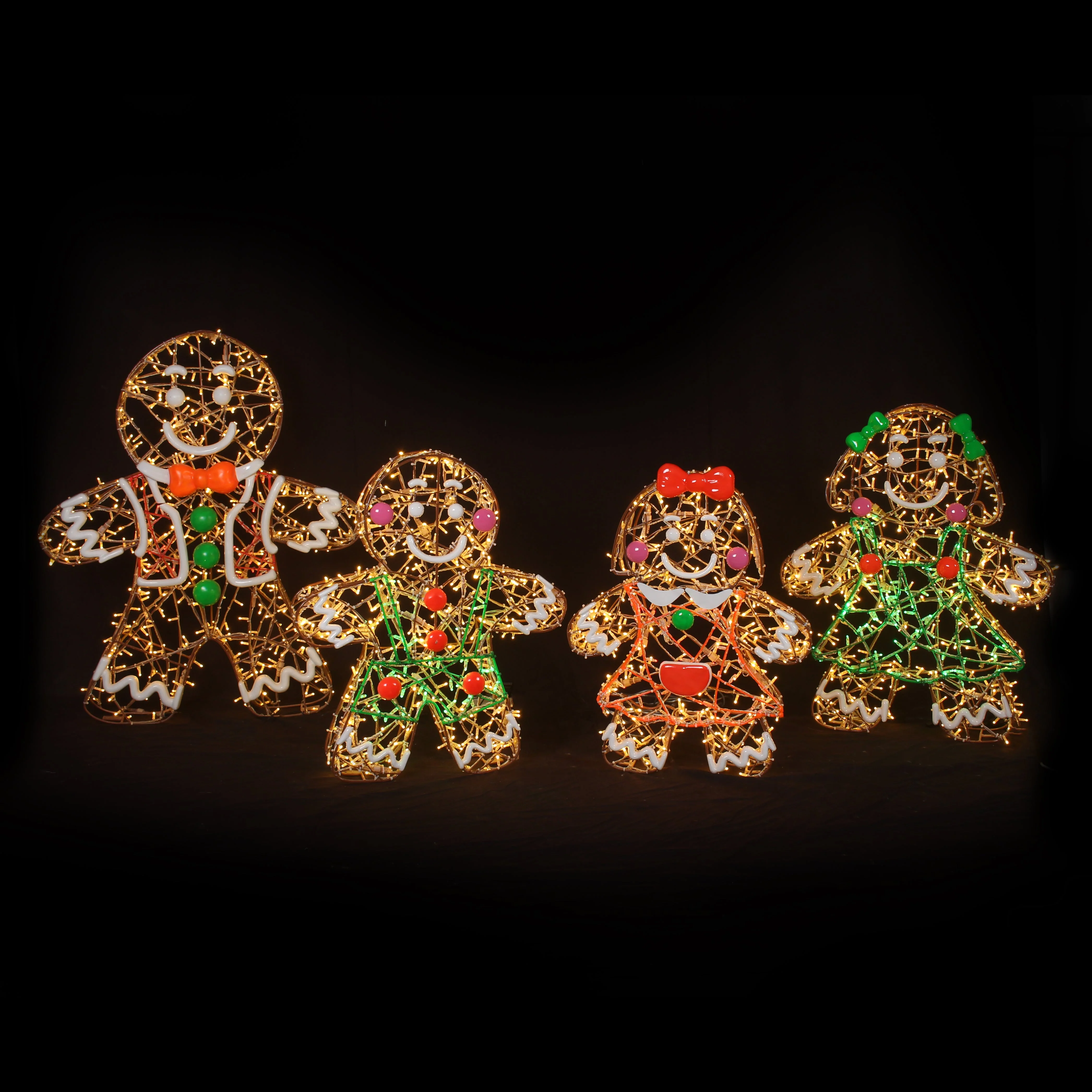 Large Matthew Gingerbread Figure w/Fiberglass, LED Lit, 57" - Image 2