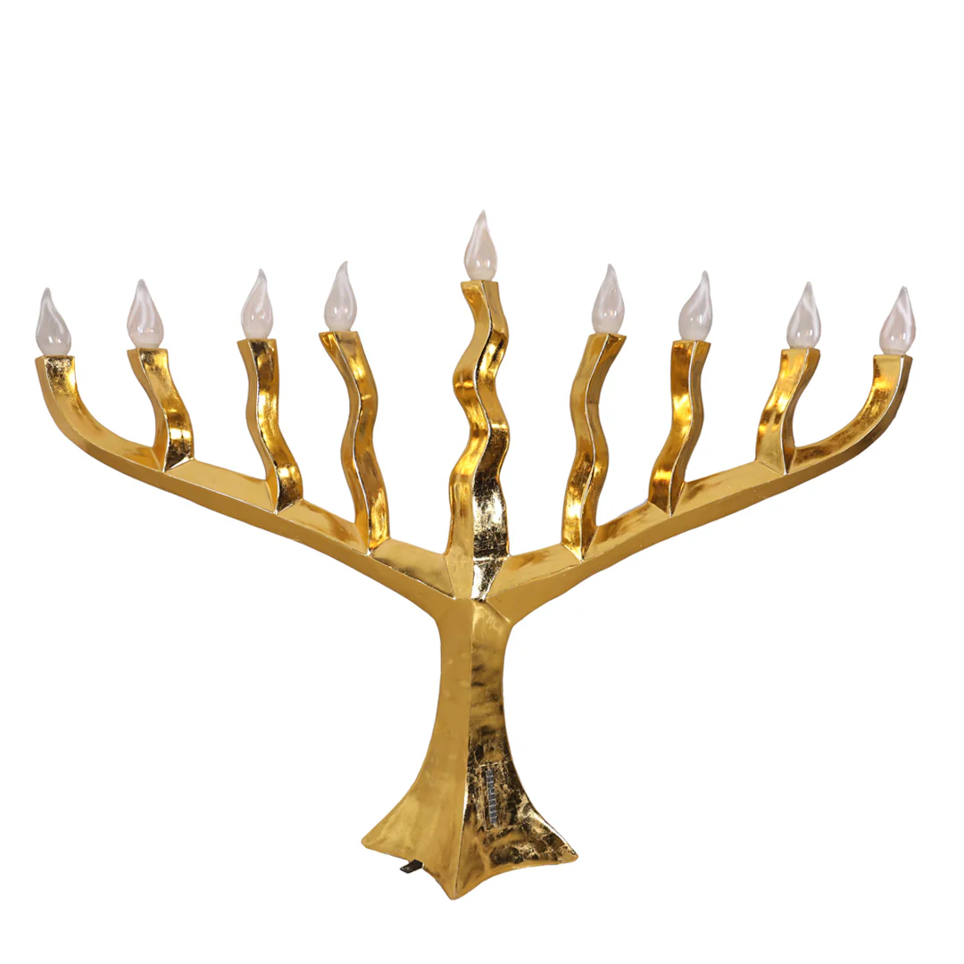 Large Menorah Gold Leaf, 8ft - Image 3