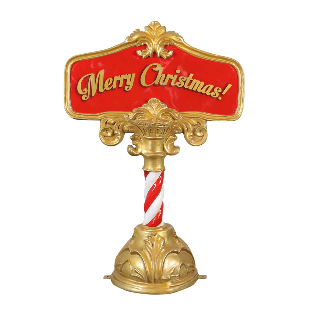 Large Fiberglass Merry Christmas Sign, 47"