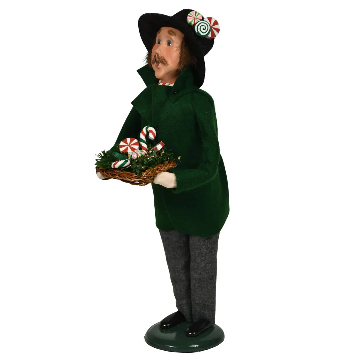 Merry Mint Man Caroler Figurine, 13" - Image 4