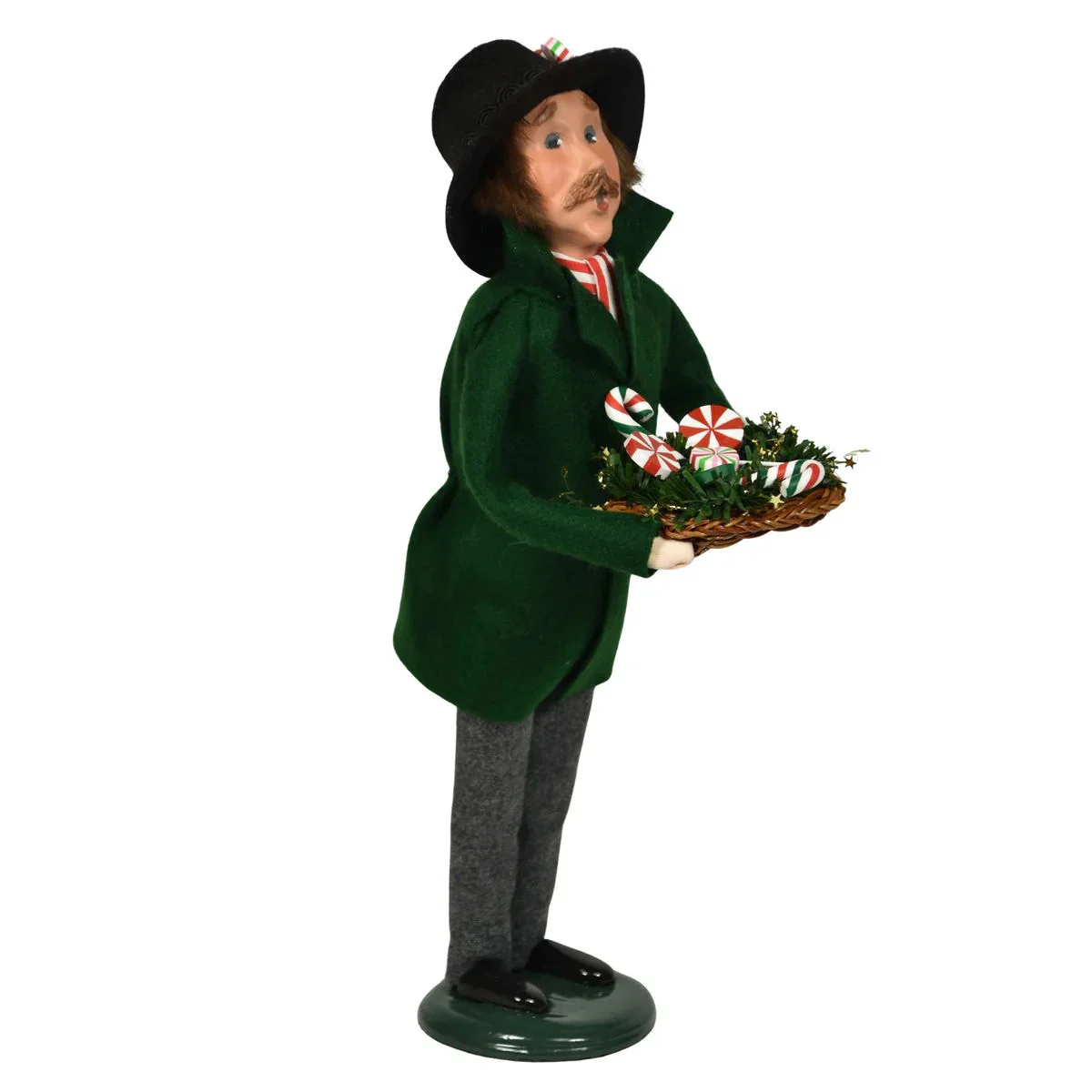 Merry Mint Man Caroler Figurine, 13" - Image 6