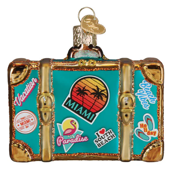 Miami Suitcase Ornament - Image 2