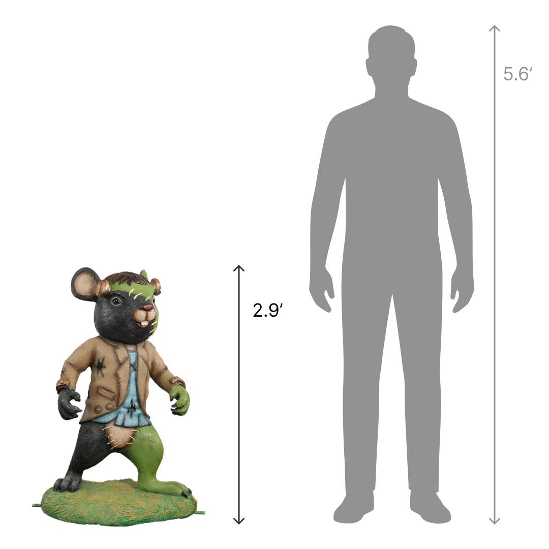 Large Fiberglass Mice Frankenstein Figure, 35" - Image 2