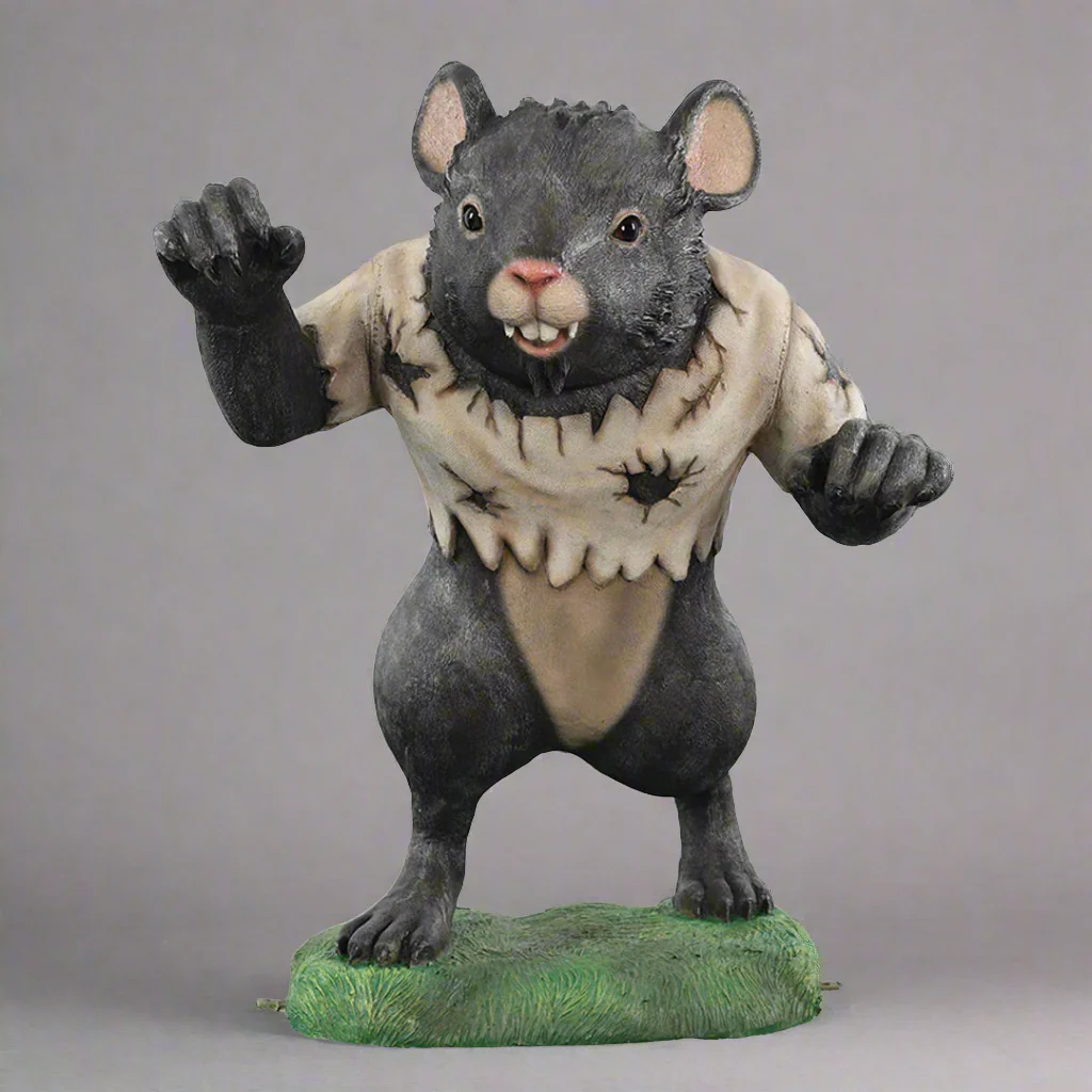 Large Fiberglass Mice Werewolf Figure, 35"