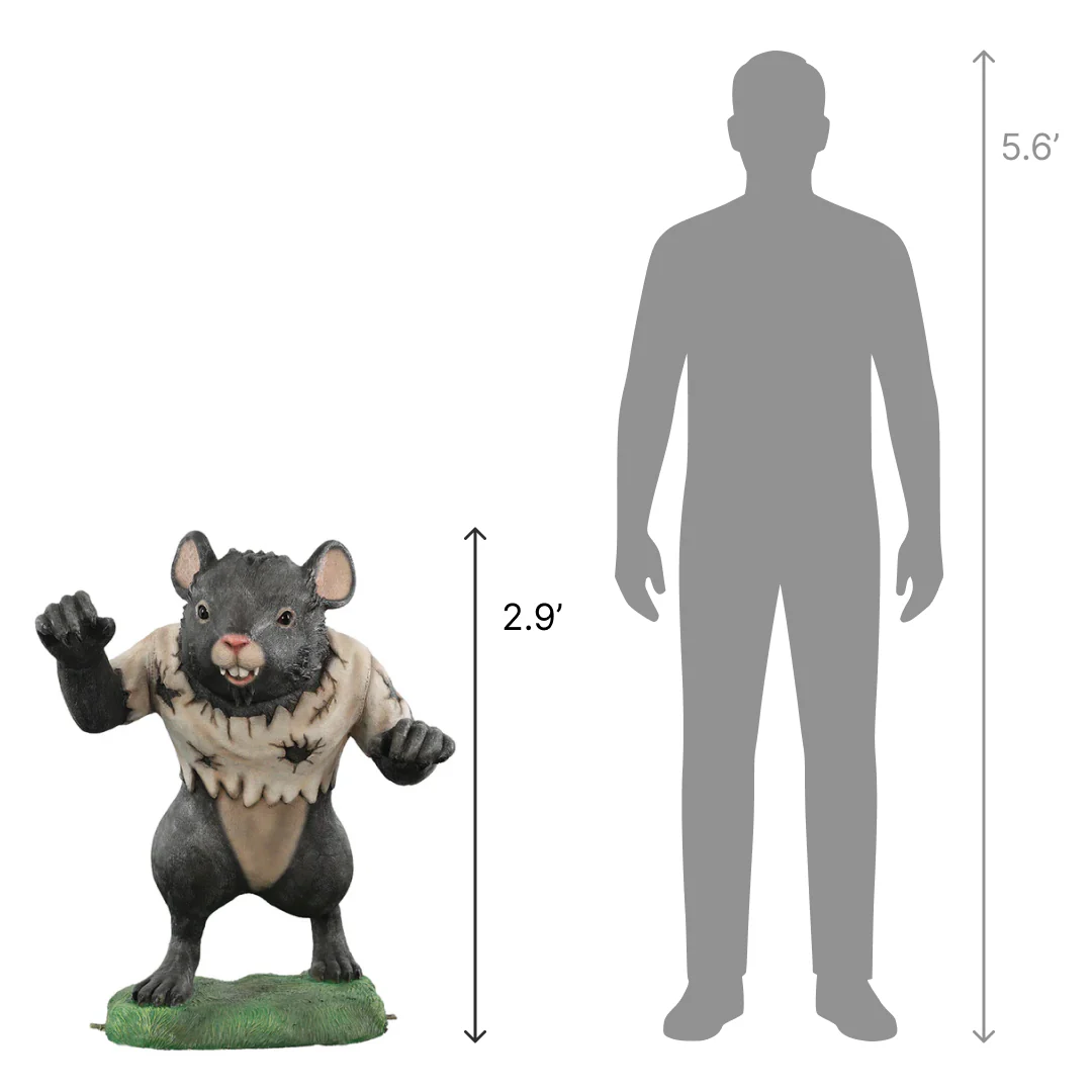 Large Fiberglass Mice Werewolf Figure, 35" - Image 2