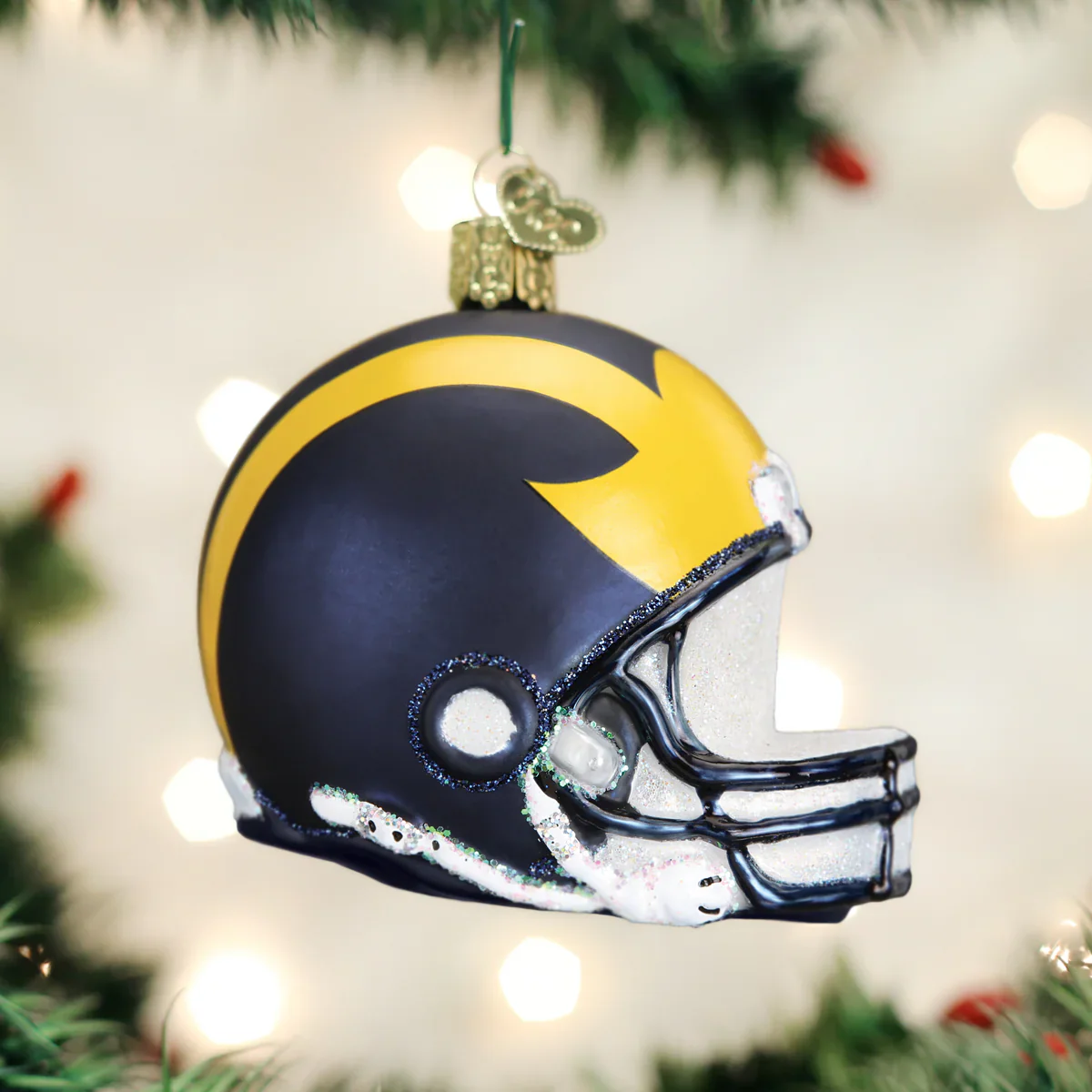 Michigan Helmet Ornament, 3"