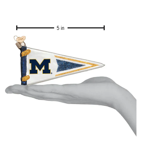 Michigan Pennant Ornament, 5" - Image 3