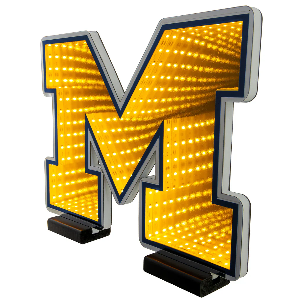 Michigan Wolverines LED Infinity Logo Light, Acrylic, w/UL Plug, 13.5" - Image 2