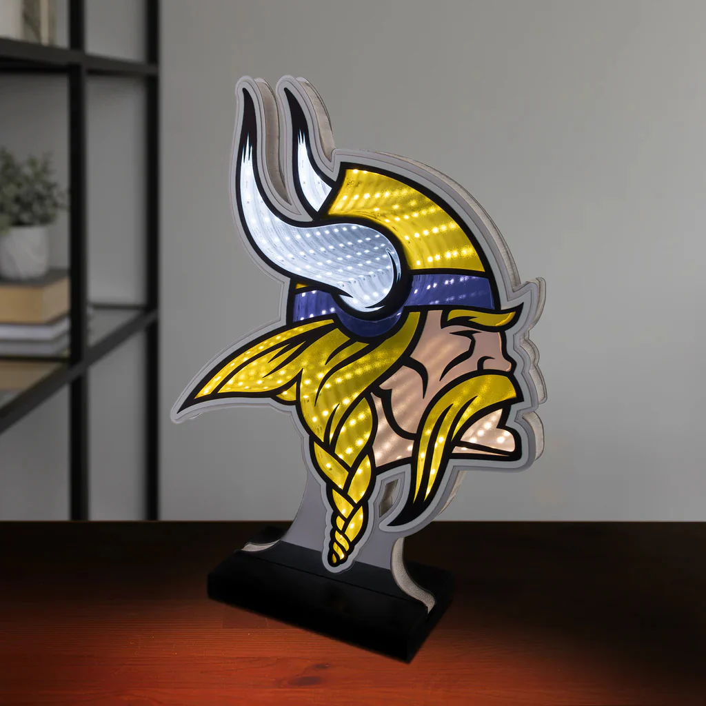Minnesota Vikings LED Infinity Logo Light, Acrylic, w/UL Plug, 13.5" - Image 4